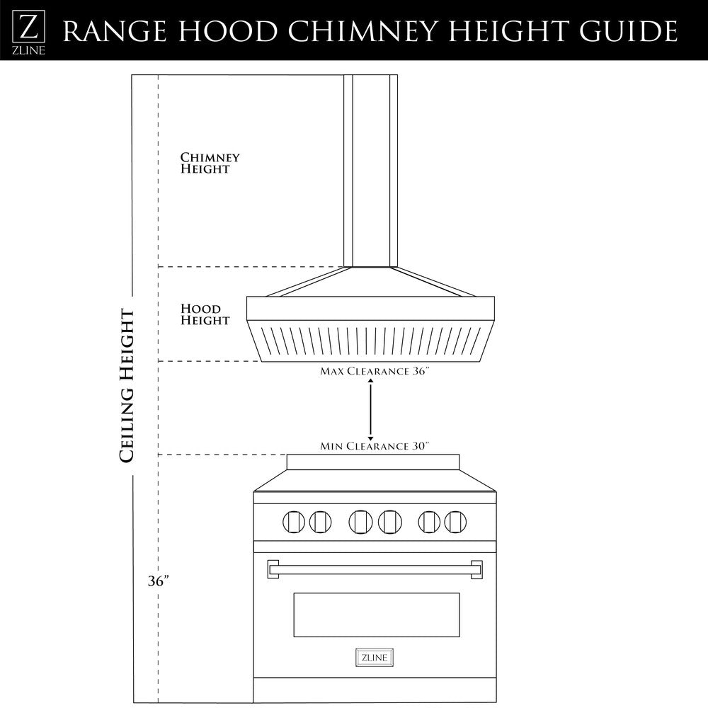 ZLINE KN6 30-Inch Wall Mount Range Hood - Stainless Steel Kitchen Vent Hood with Powerful 400 CFM, LED Lights & Dishwasher Safe Filters - Perfect for Modern Home Kitchens & Open Concept Living Spaces