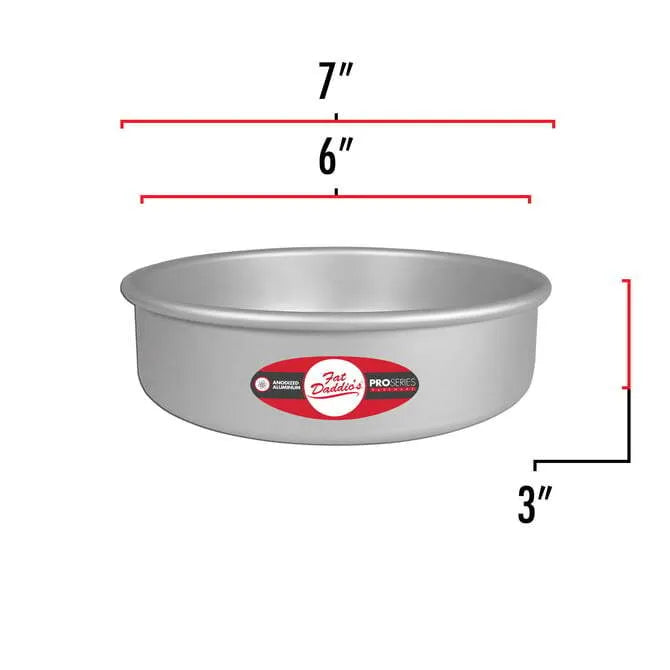 Fat Daddio's Pro Series 3-Inch Height Round Cake Pan - Perfect for Baking Layer Cakes, Cheesecakes & Birthday Cakes
