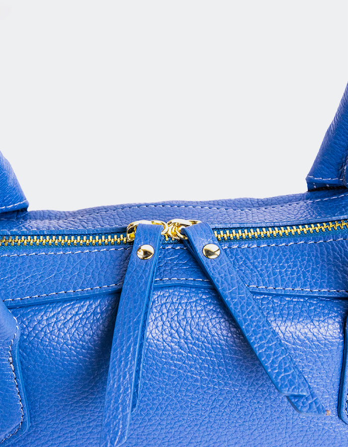 Premium Evanna Blue Genuine Leather Handbag - Stylish & Durable Women's Fashion Accessory for Work, Travel & Everyday Use