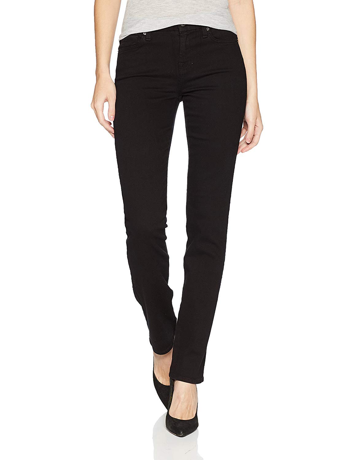 7 For All Mankind Women's Straight Leg Jeans - Premium Denim Pants for Casual & Work Wear | Comfortable Everyday Stretch Jeans for Women | Office, Weekend & Date Night Outfits
