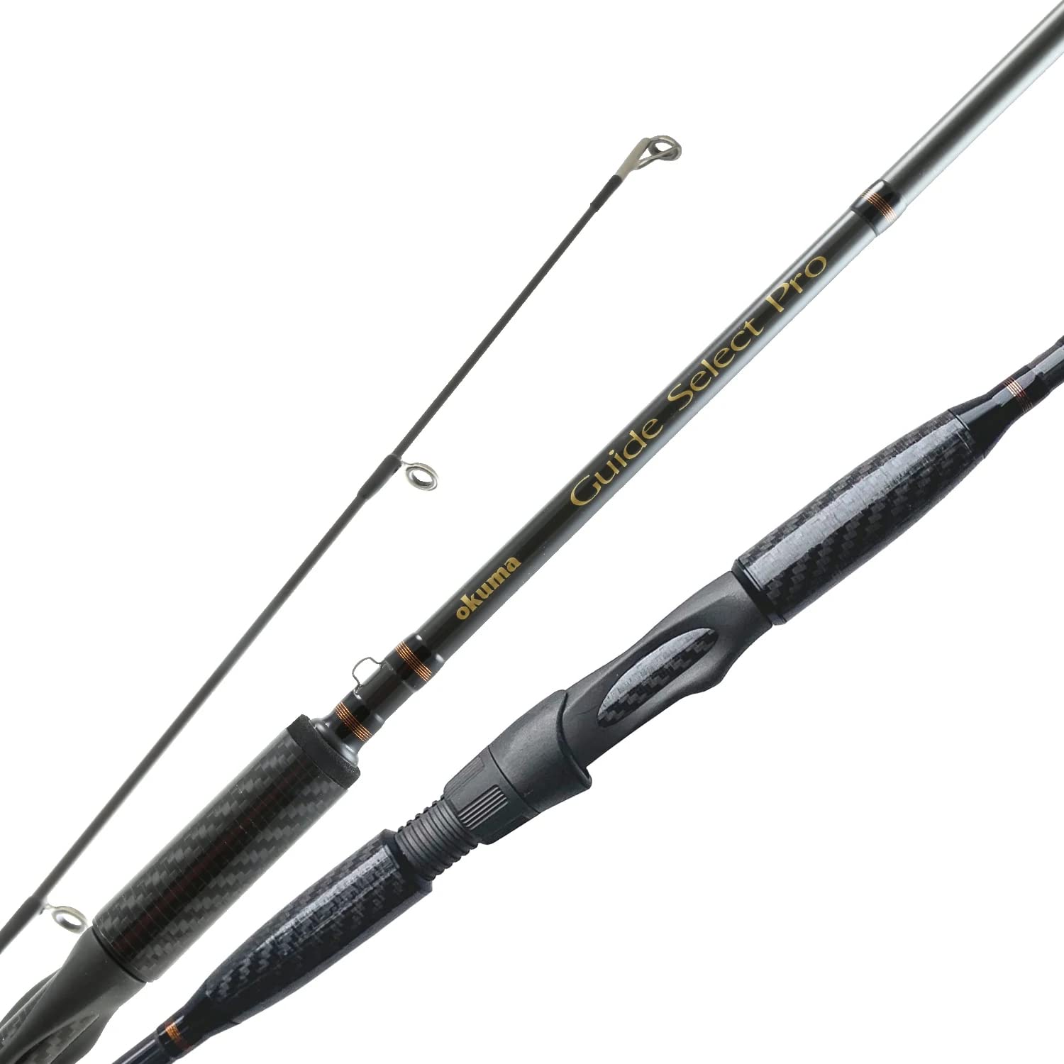 Okuma Guide Select Pro ML Fishing Rod 2-Piece Spinning Rod 6-12 lb Line Weight 3/16-1/2 oz Lure - Perfect for Freshwater Bass and Trout Fishing