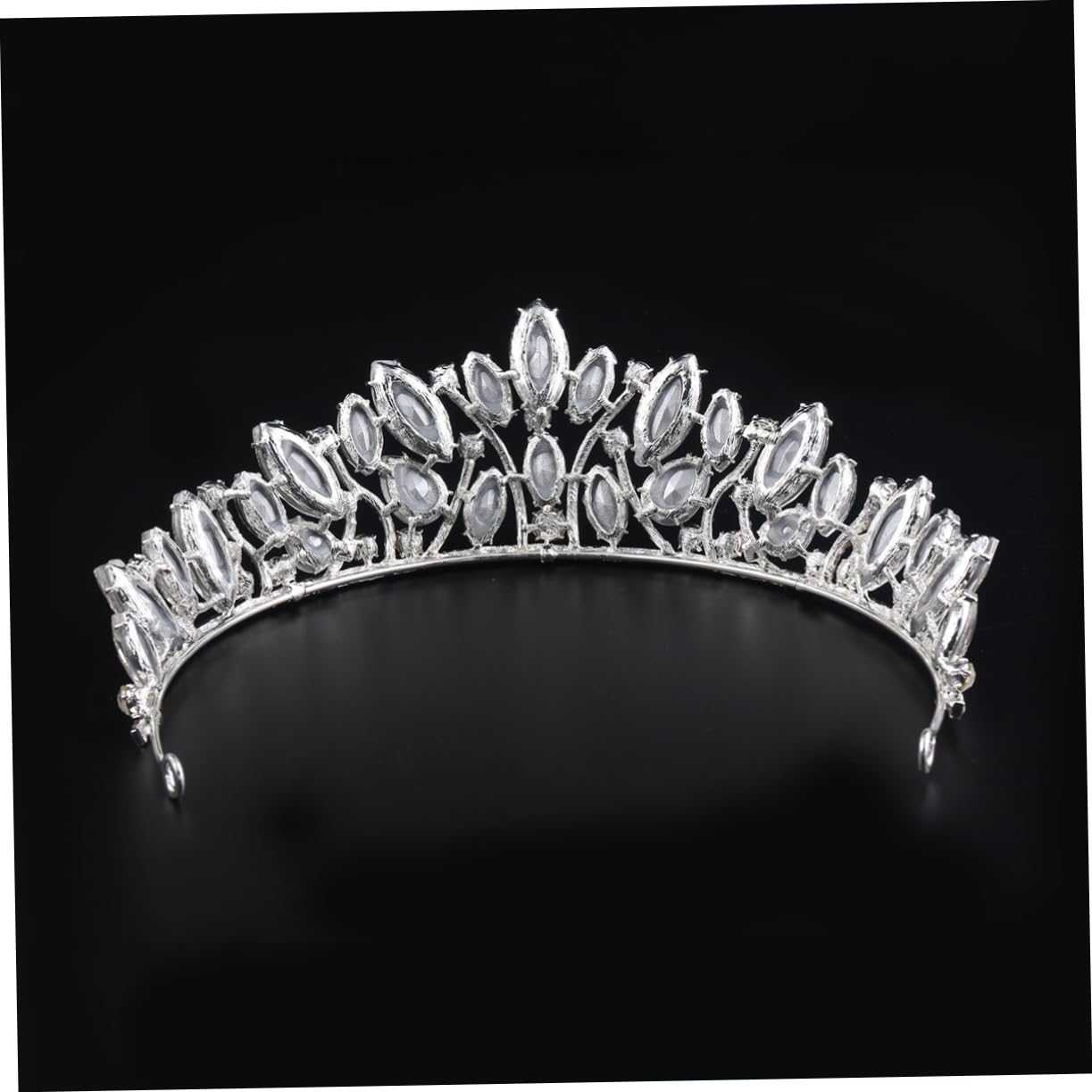 Beavorty 2-Piece Lockable Bridal Headpiece Set - Rhinestone Wedding Headbands, Princess Tiara & Crystal Comb for Bride (White) | Perfect for Weddings, Prom, Pageants & Special Occasions