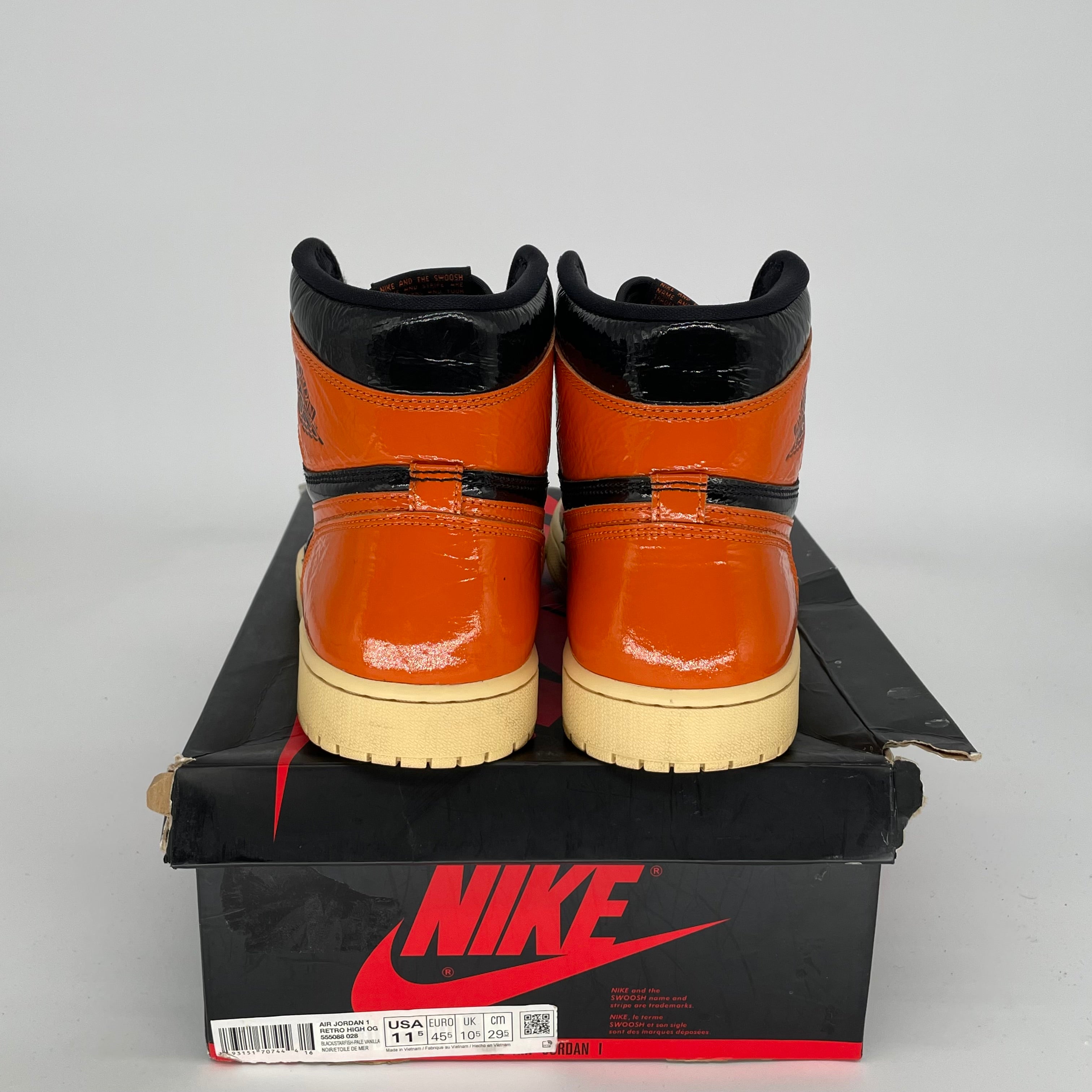 AIR JORDAN 1 SHATTERED BACKBOARD 3.0 Retro High OG Basketball Shoes - Men's Size 11.5 (555088-028) - Perfect for Streetwear, Sneaker Collecting & Basketball Games