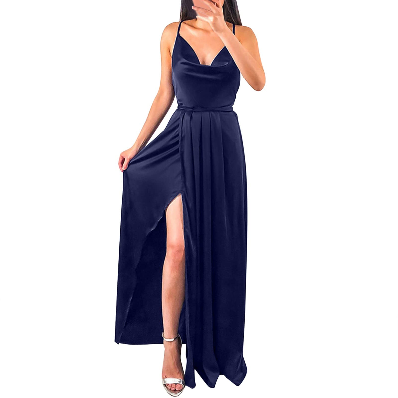 2024 Plus Size Summer Dresses for Women - Elegant Sleeveless Backless Midi Bodycon Dress with Ruffle Hem | Beach Vacation, Date Night & Party Outfit