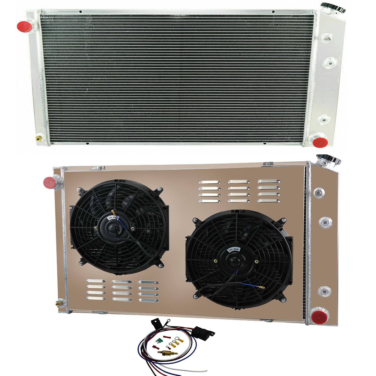High-Performance Aluminum Radiator with Dual 12
