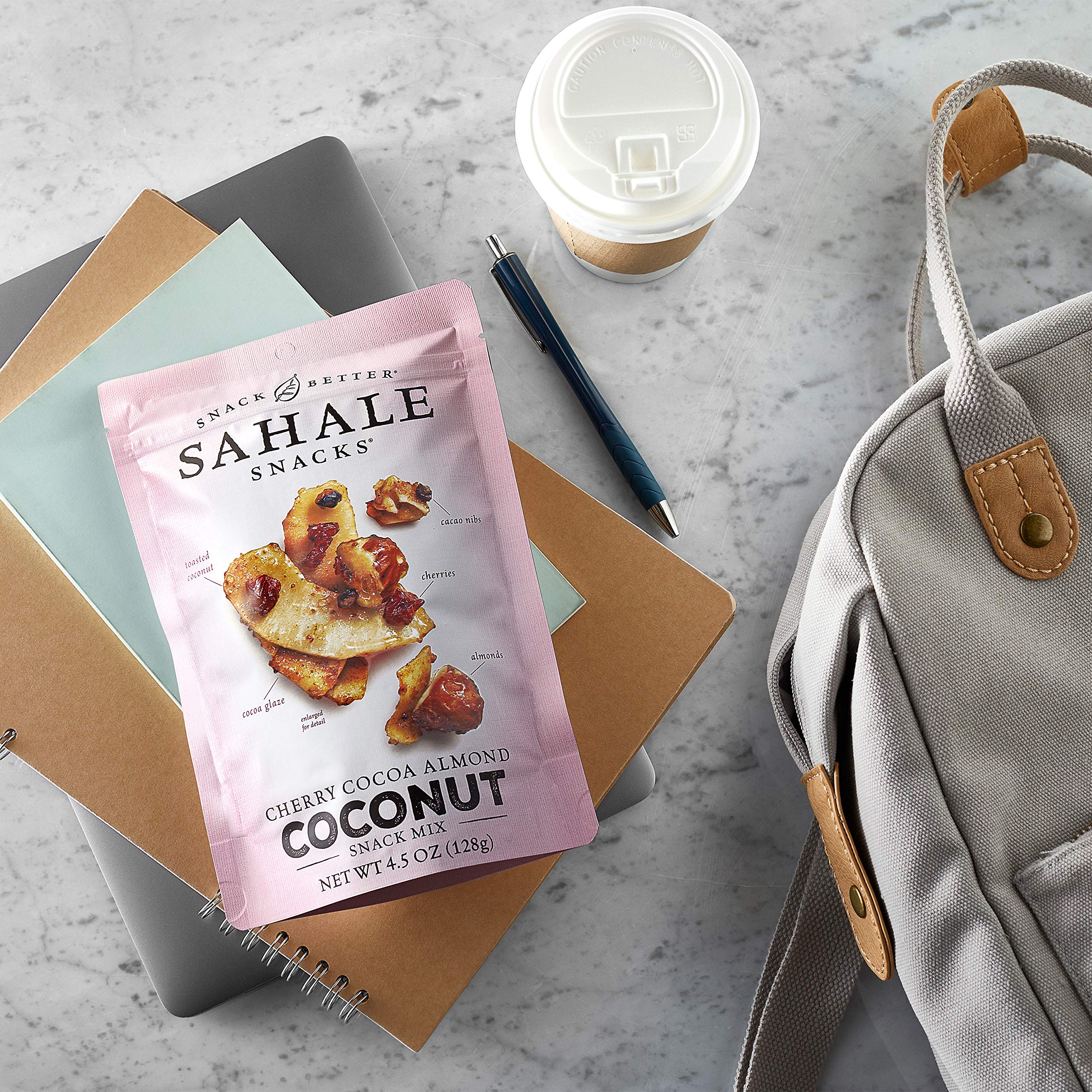 Sahale Snacks Cherry Cocoa Almond Coconut Trail Mix - Gluten Free Healthy Snack - 4.5oz (Pack of 1) - Perfect for Hiking, Office Snacks & On-the-Go Energy Boost