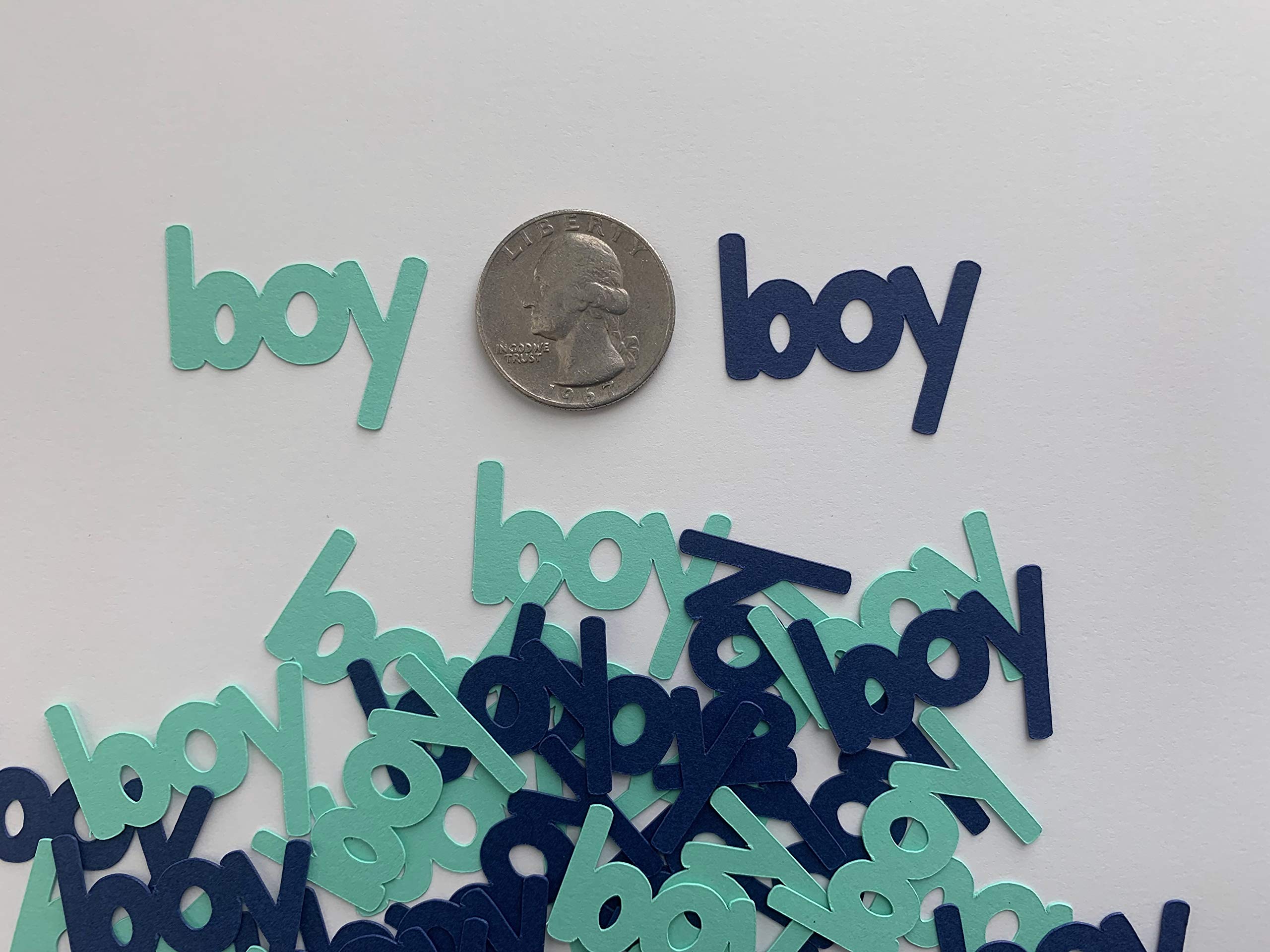 Blue & Mint Confetti for Baby Boy Shower & Gender Reveal - 200pcs - Party Decorations