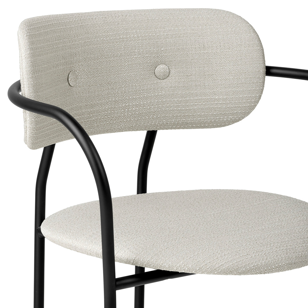 Modern Coco Dining Chair with Armrest - Comfortable Upholstered Seat for Kitchen, Dining Room, and Office - Stylish Home Furniture for Small Spaces