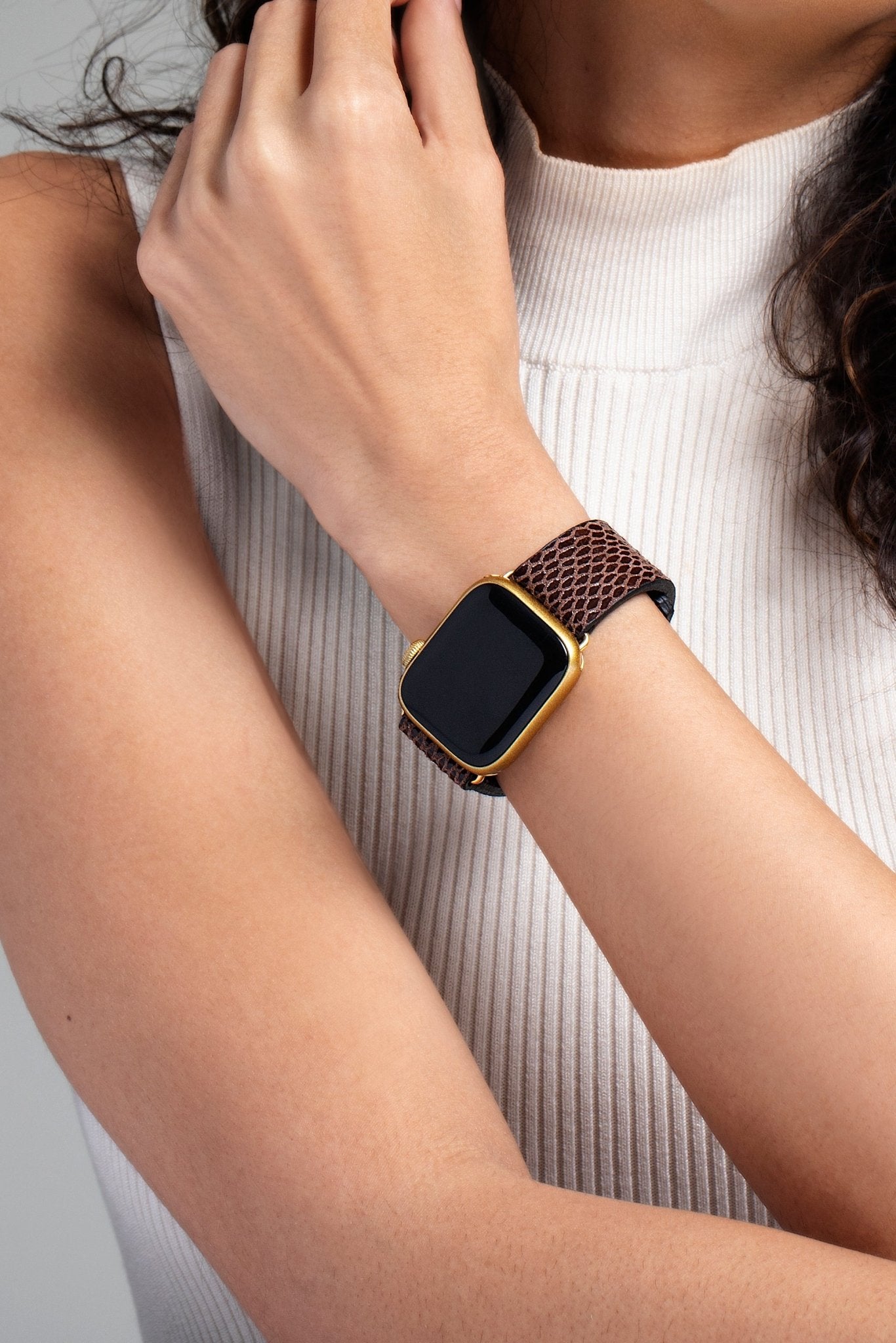 Premium Genuine Leather Apple Watch Band with Adjustable Strap - Perfect for Workouts, Office & Everyday Wear