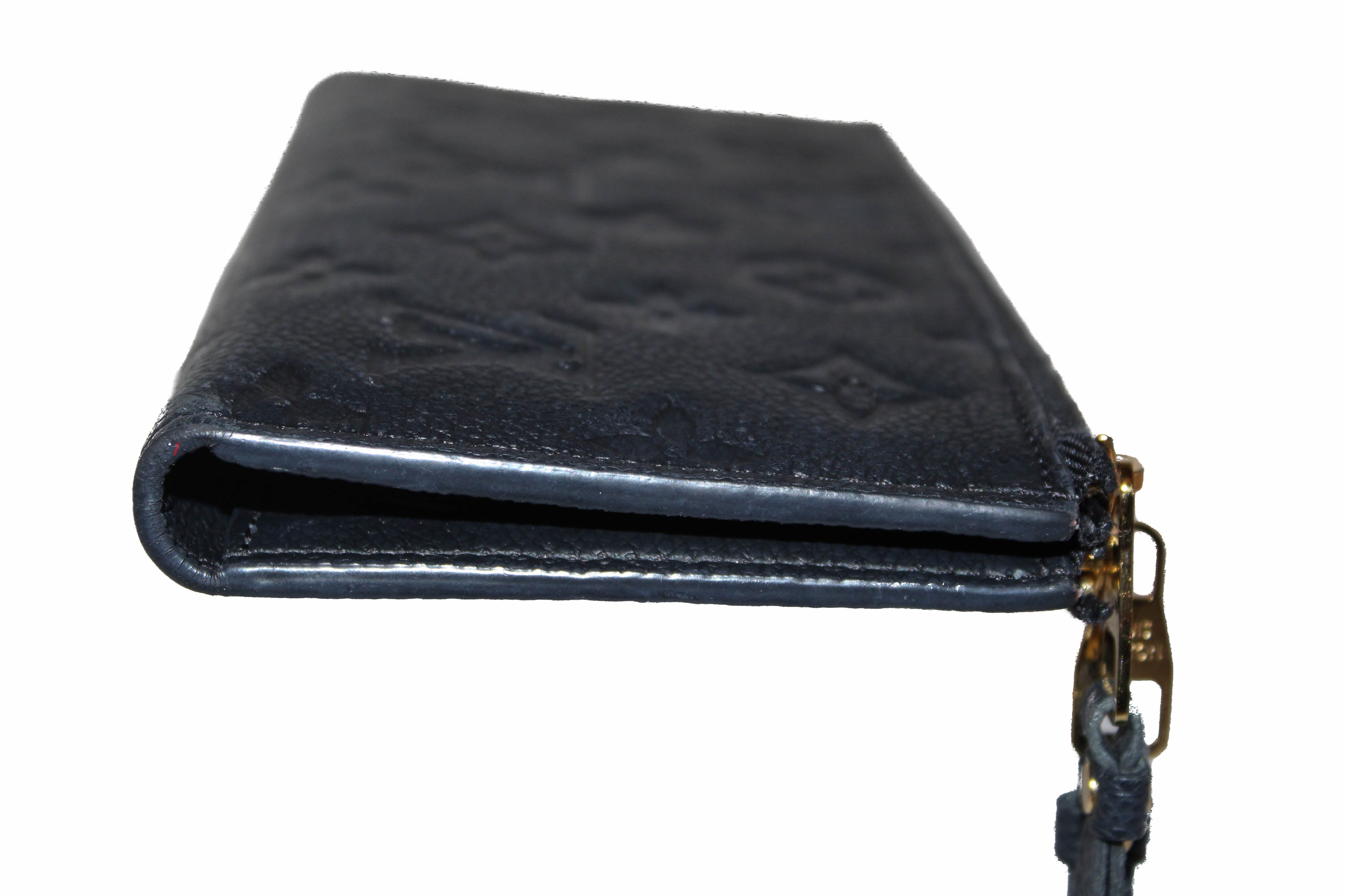 Authentic Louis Vuitton Black Monogram Empreinte Leather Adele Long Wallet for Women - Luxury Designer Bifold Wallet with RFID Protection - Perfect for Everyday Use, Travel & Gift Giving