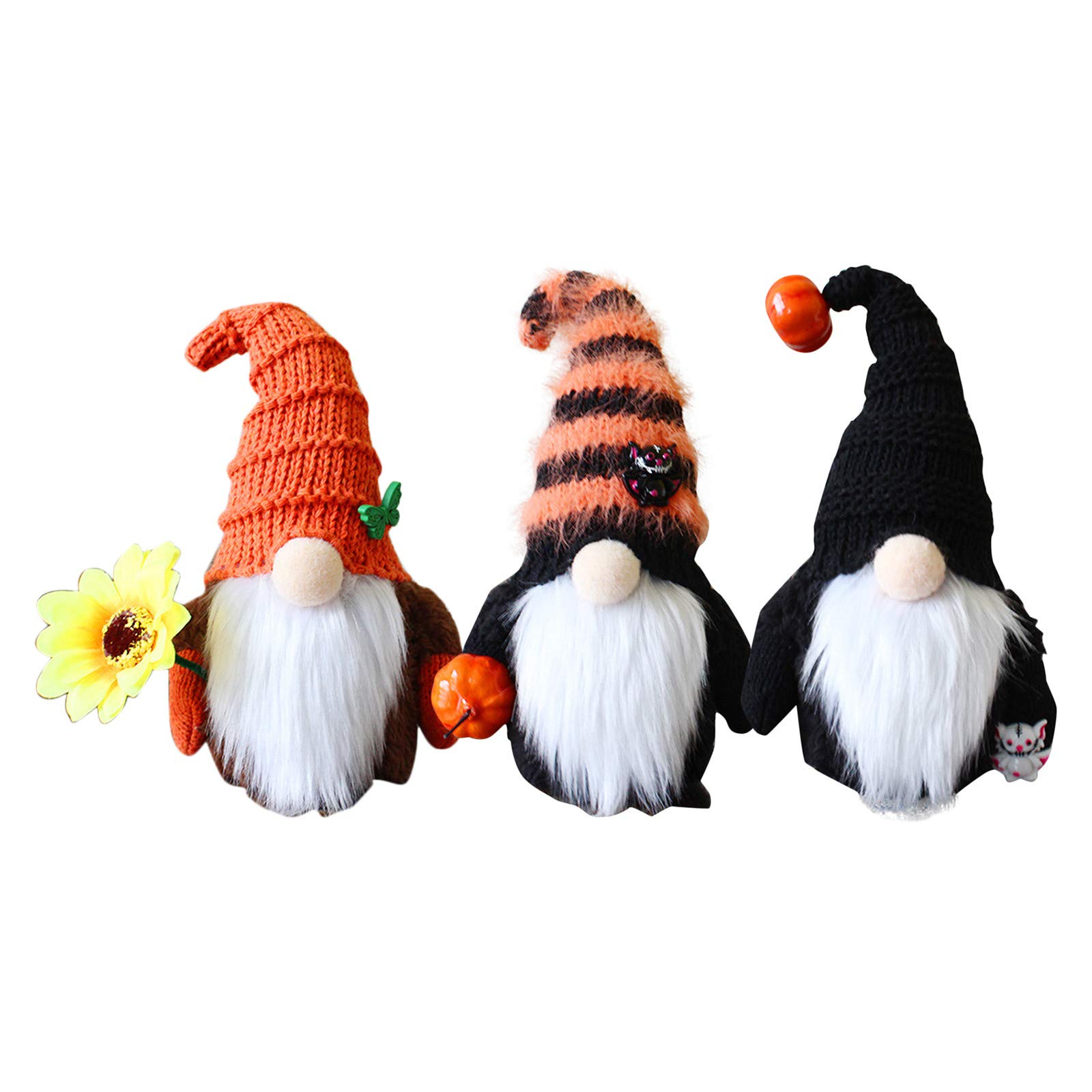 Handmade Faceless Gnome Doll Set of 3 - Rustic Wall Decor for Living Room, Bedroom - Thanksgiving & Christmas Tree Ornaments - Perfect Home Decor Gift for Holiday Season