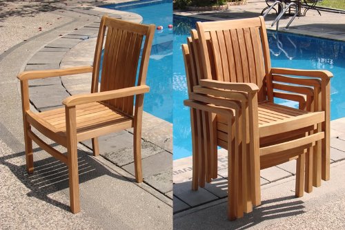 Premium Grade-A Teak Wood 9-Piece Outdoor Dining Set - 72