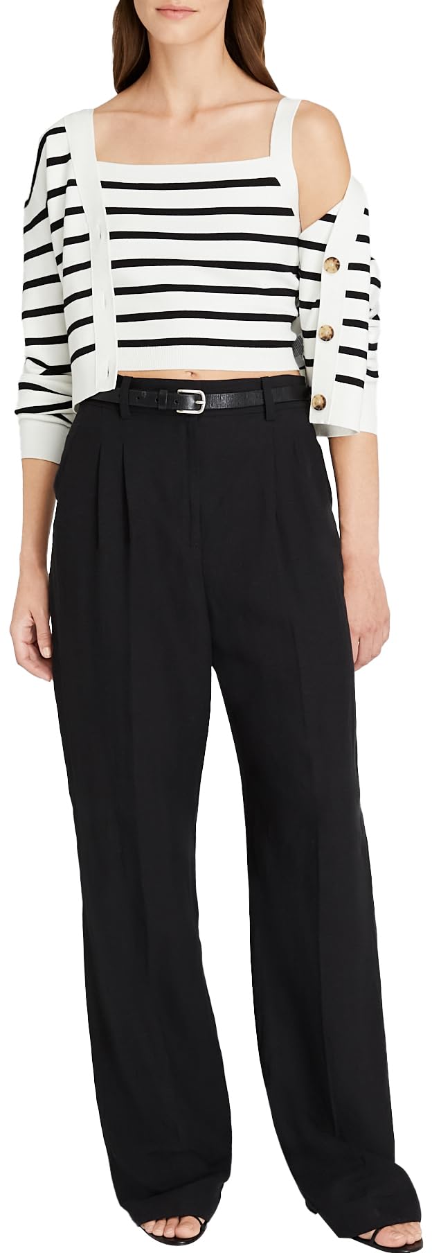 Club Monaco Women's Cropped Sweater Tank Top - Soft Knit Casual Summer Tops for Women - Perfect for Beach Outings, Date Nights & Layering