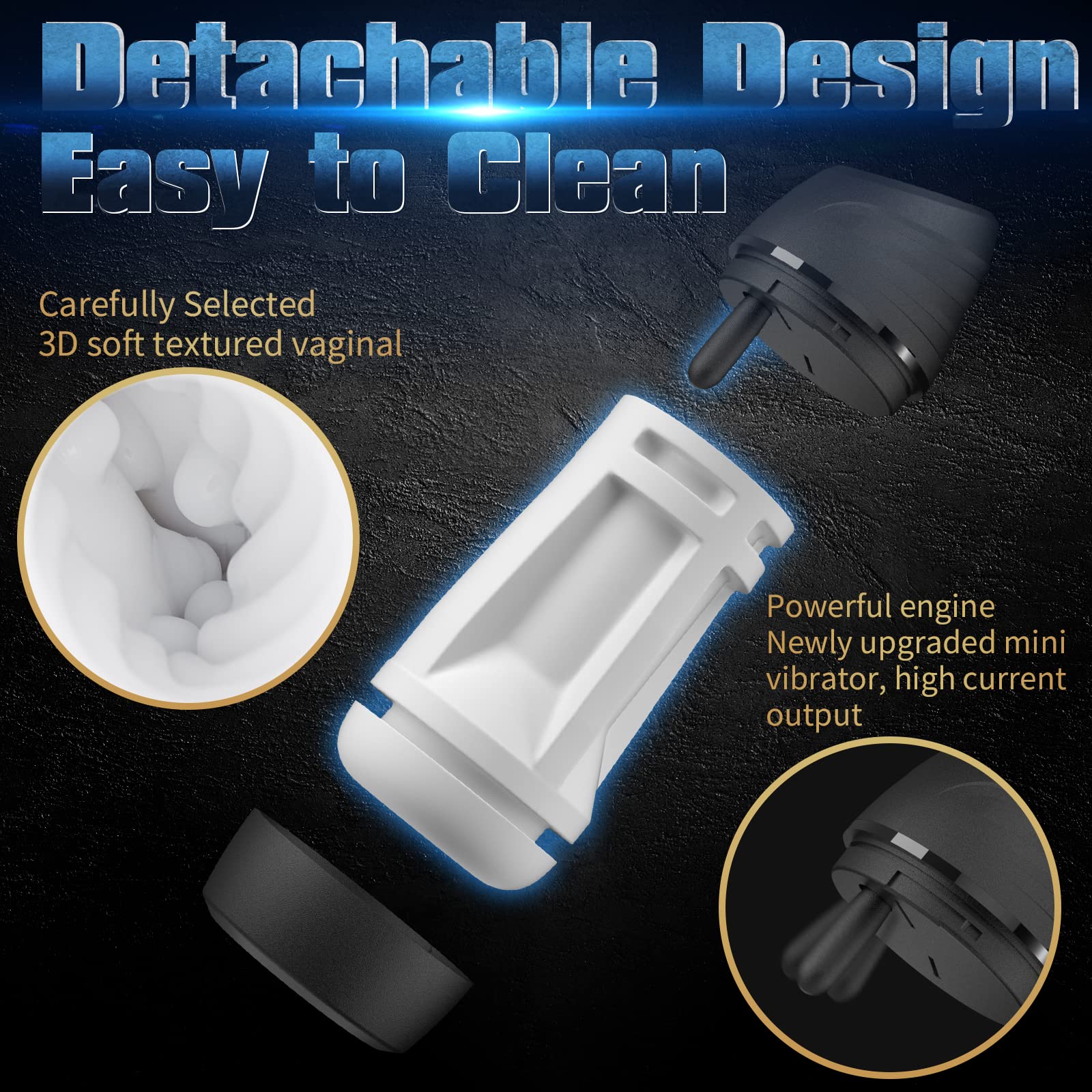 Electric Penis Pump for Men - Automatic Male Masturbator with 3 Suction & 3 Vibration Modes, Rechargeable Adult Sex Toy for Solo Pleasure - Perfect for Discreet Home Use & Stress Relief (Black)
