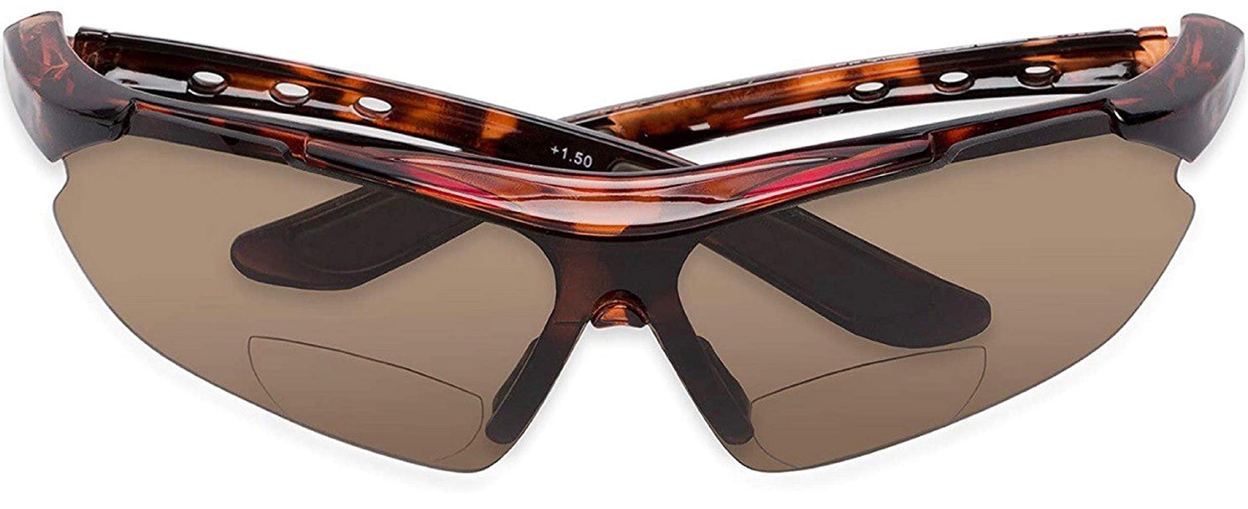 San Francisco Half Frame Bifocal Reading Sunglasses - UV Protection Wrap-Around Sports Glasses for Men & Women | Perfect for Outdoor Activities, Driving, Fishing & Reading in Sunlight