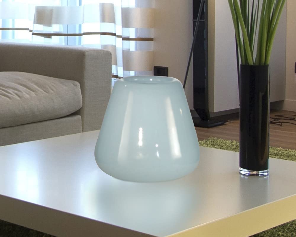 Dale Tiffany Tobias Hand Blown Art Glass Vase - Elegant White Home Decor for Living Room, Dining Table & Wedding Centerpiece