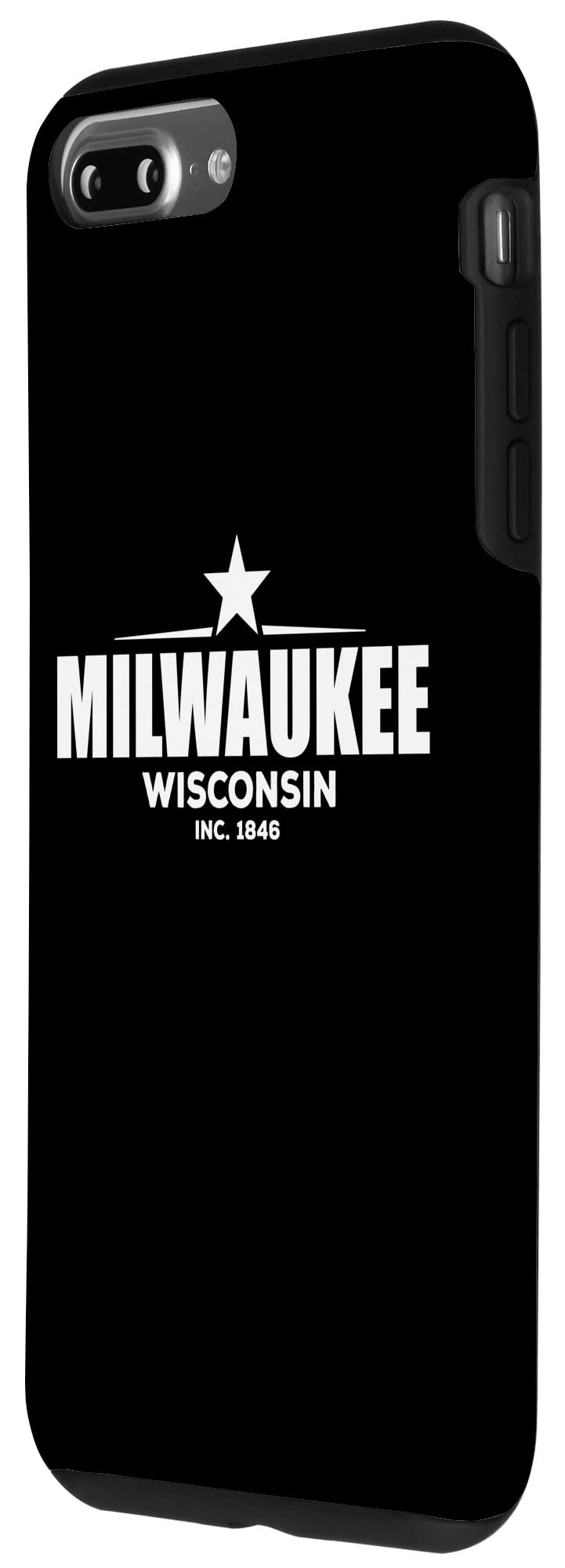 Premium Shockproof iPhone 7 Plus/8 Plus Case - Milwaukee Wisconsin Skyline Design - Durable Protection for Everyday Use & Outdoor Activities