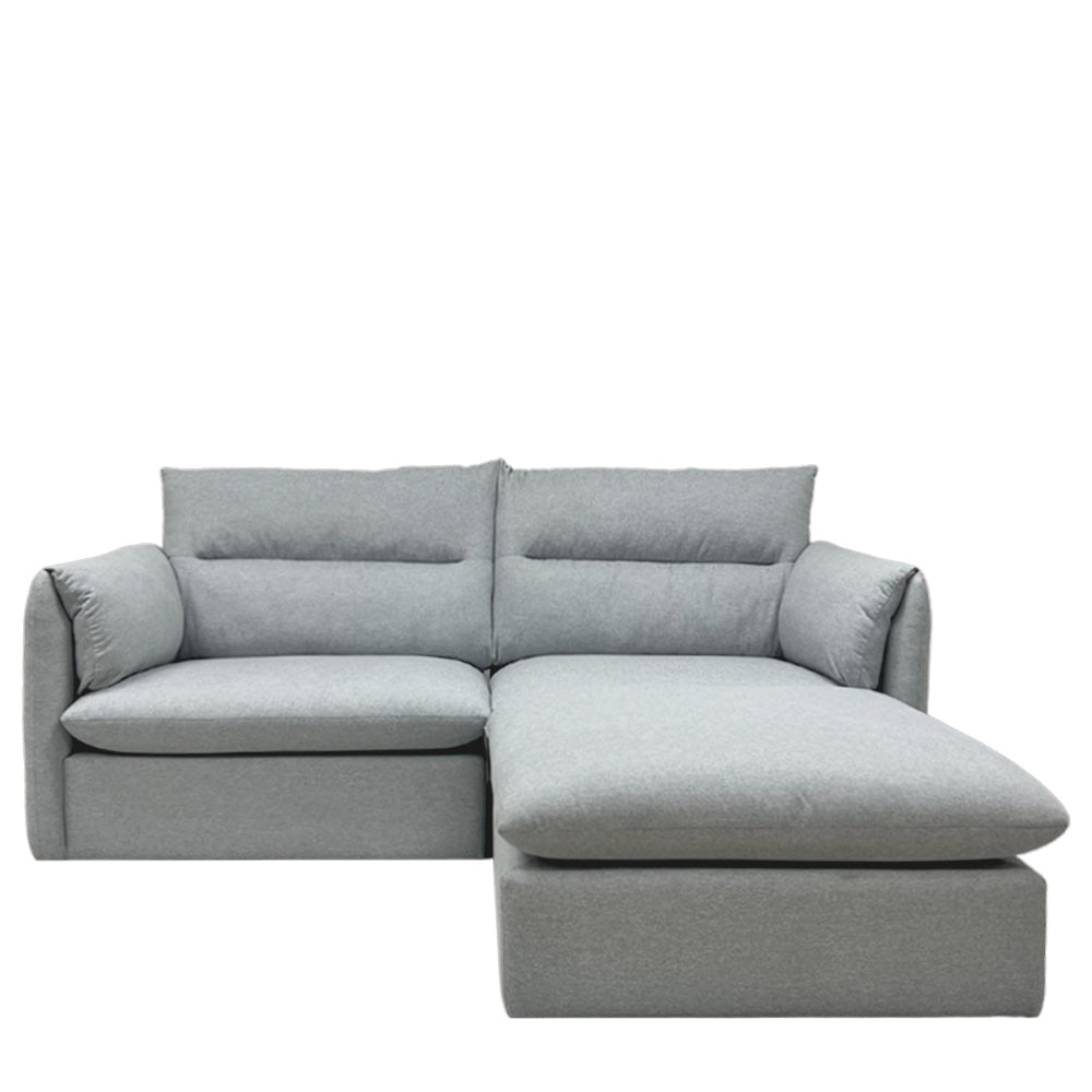 Premium Nathan 3-Seater Modular Sofa with Ottoman | EcoClean Fabric | Modern Living Room Furniture for Home & Office | Comfortable Sectional Couch for Relaxing & Entertaining