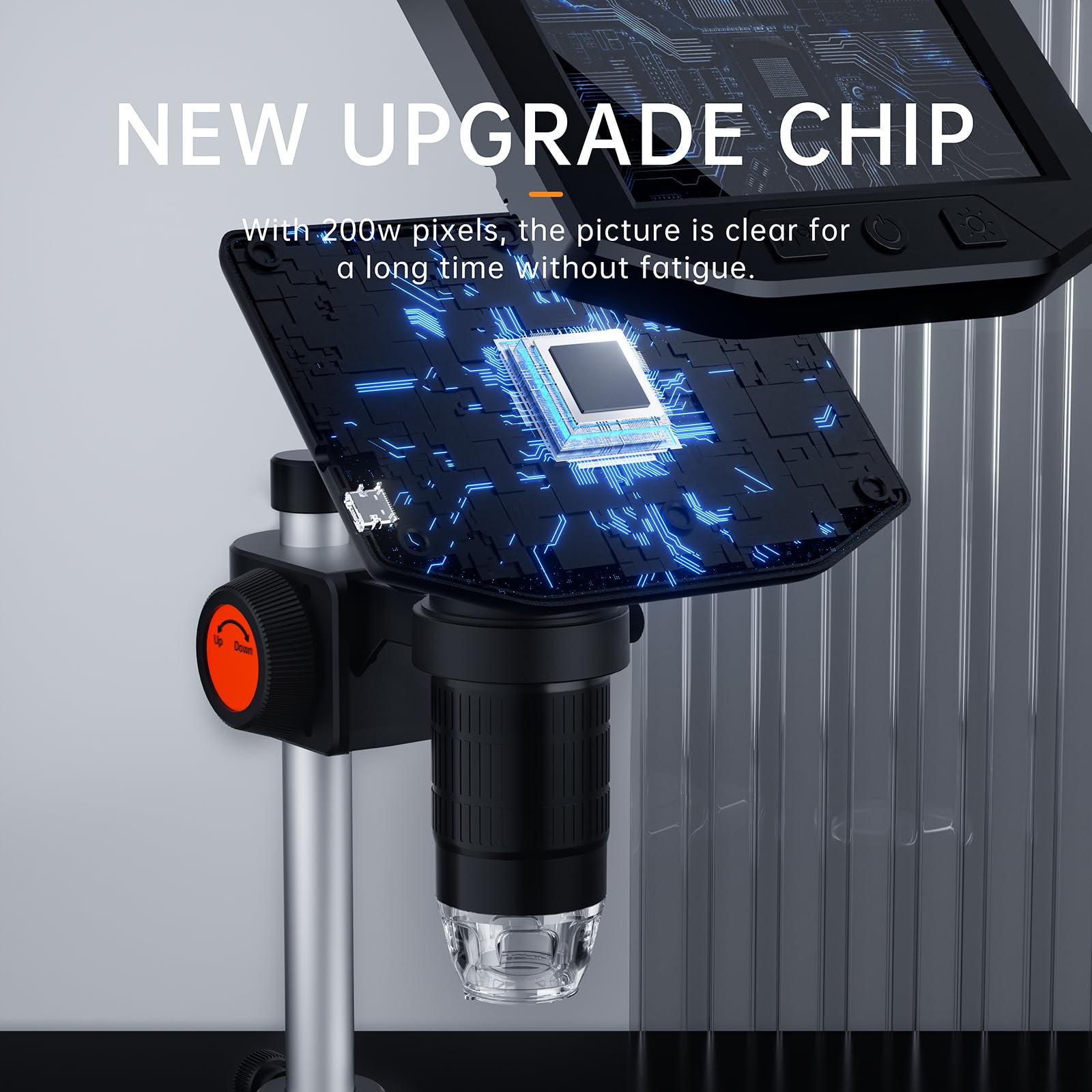 LCD Digital Microscope for Adults & Kids - 1000X Magnification Soldering Microscope for Electronics Repair, Coin Collecting & Inspection - USB Microscope Camera Compatible with iPhone & Android Phones (Perfect for Hobbyists, Jewelry Appraisal & Science Education)