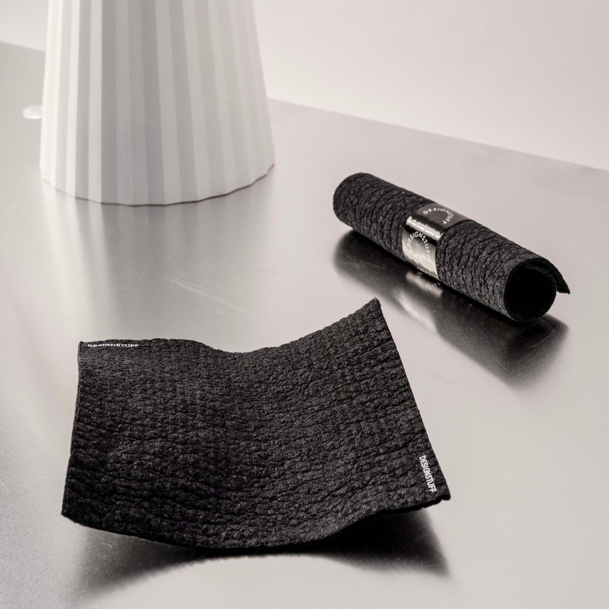 Eco-Friendly Compostable Dishcloth Set of 2 - Sustainable Kitchen Cleaning Cloths for Dishwashing, Countertops & Eco-Conscious Homes - Black Biodegradable Dish Towels