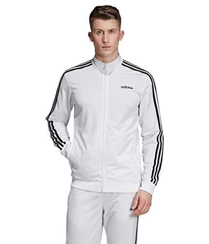 adidas Men's Essentials 3-Stripes Tricot Track Jacket - Lightweight Running & Training Jacket for Gym, Jogging, and Casual Wear