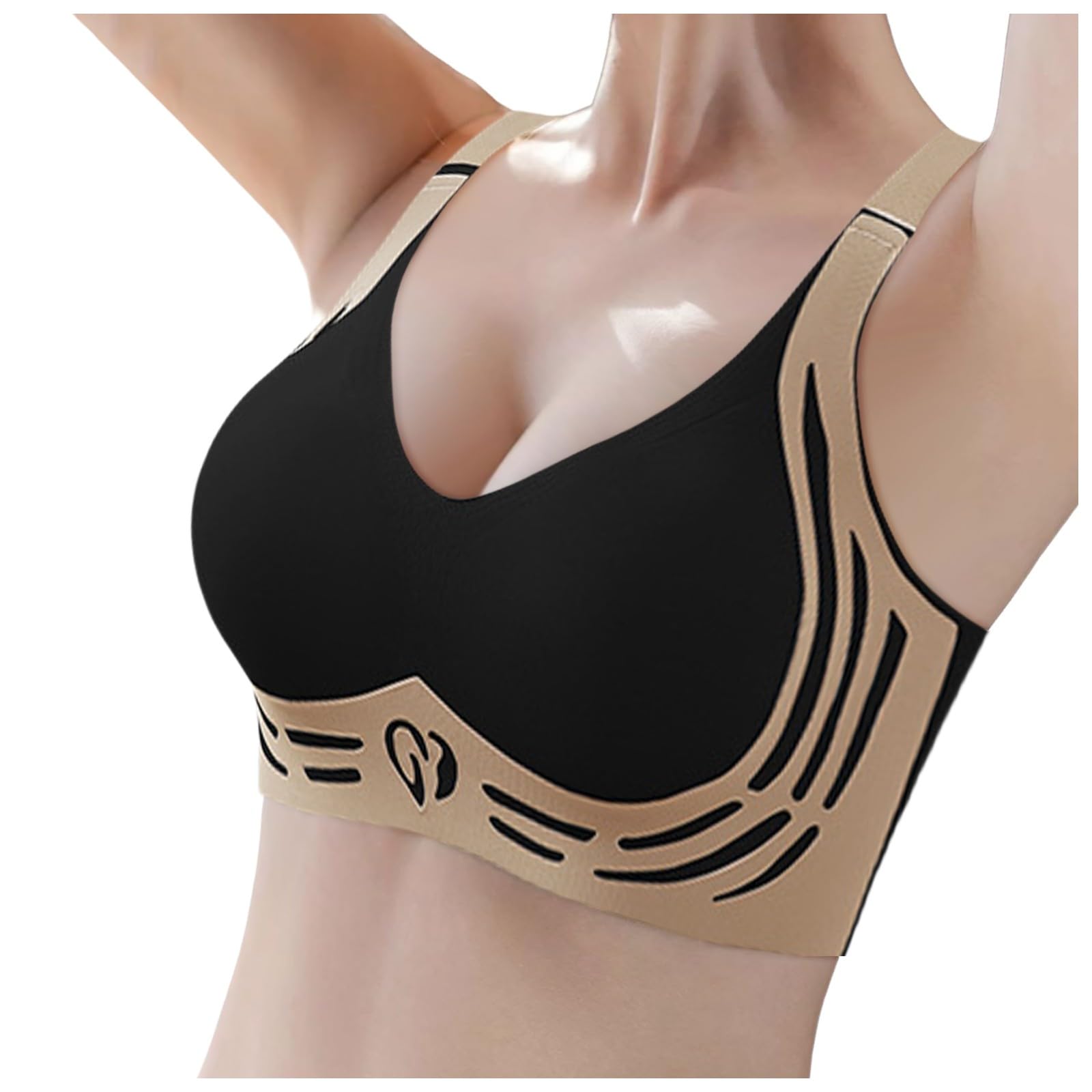 Dawncog Wireless Push-Up Bra for Women - Lift & Anti-Sagging Comfort Bra, No Wire Support, Senior Women's T-Shirt Bra | Perfect for Everyday Wear, Workout & Special Occasions