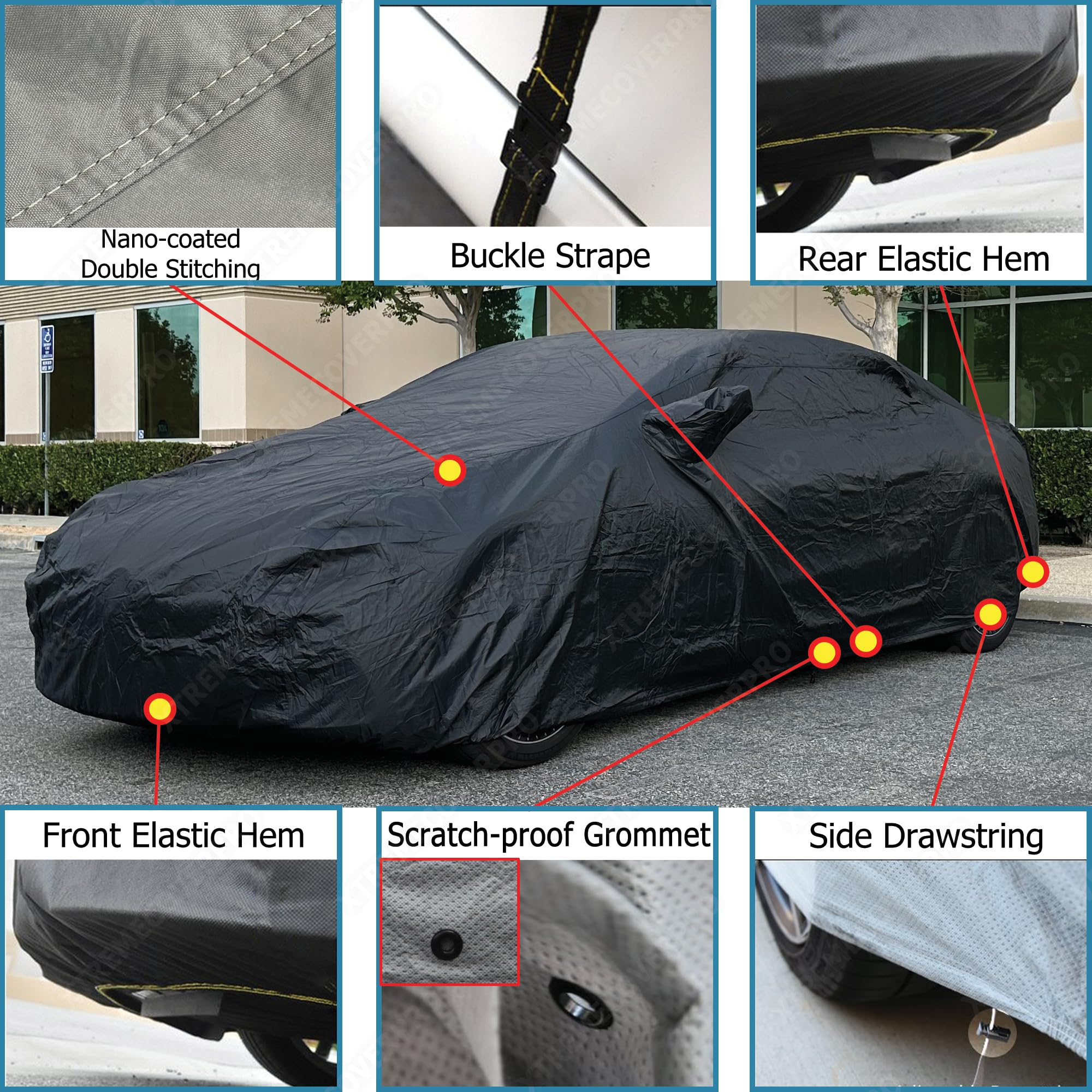 2020-2025 Buick Encore GX Car Cover - XTREMECOVERPRO Diamond Series Waterproof Outdoor Car Cover - All Weather Protection for Snow, Rain, Sun & Dust (Black)