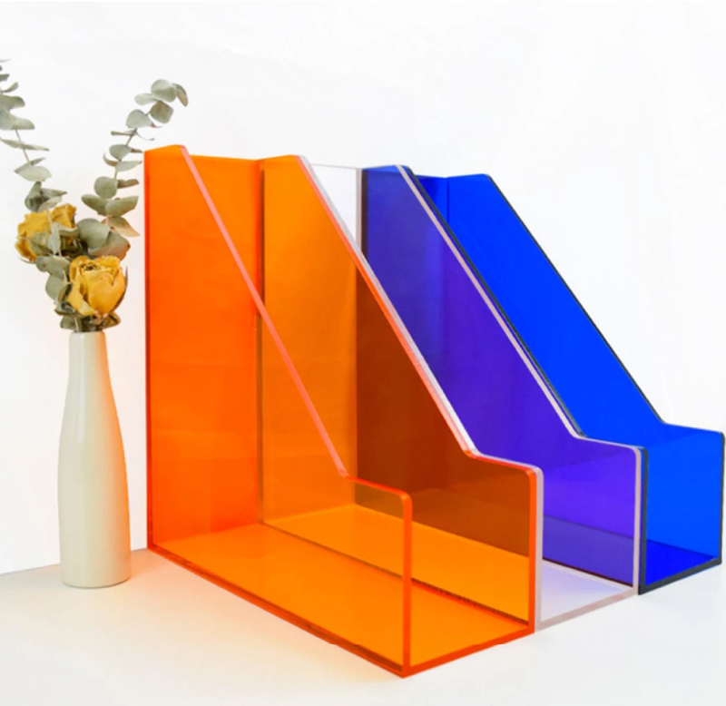 Prism Pop Acrylic File Organizer - Colorful Desktop Document Holder for Office, School & Home Organization - Perfect for Bills, Papers, Letters & Stationery Storage
