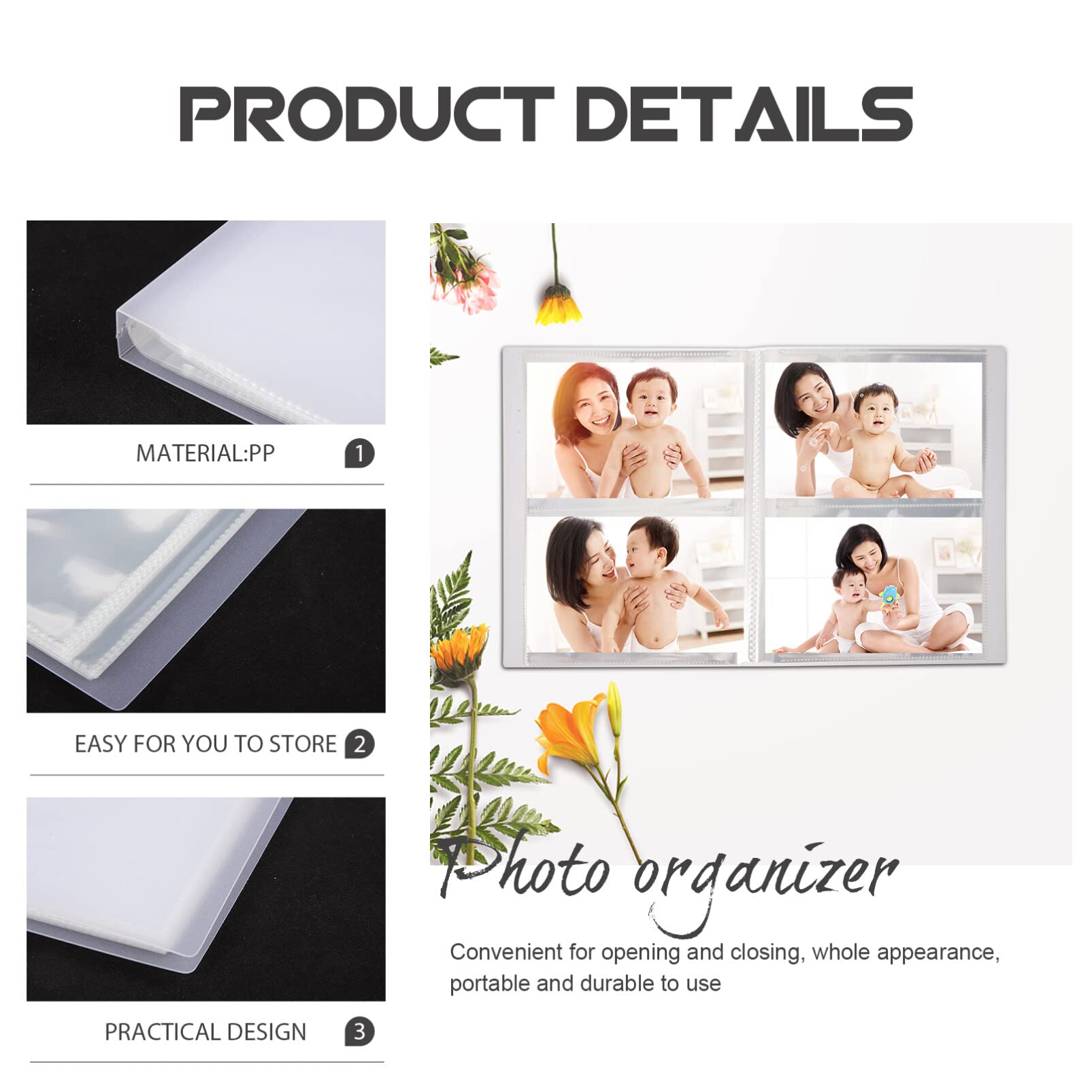 EXCEART Clear Stamp Storage Bags - Decorative Folders for Wedding Stamps, Photo Album Seal Bags, Stamp Collection Pockets & Postcard Organizer - Durable PP Plastic for Crafting, Scrapbooking & Stationery Organization