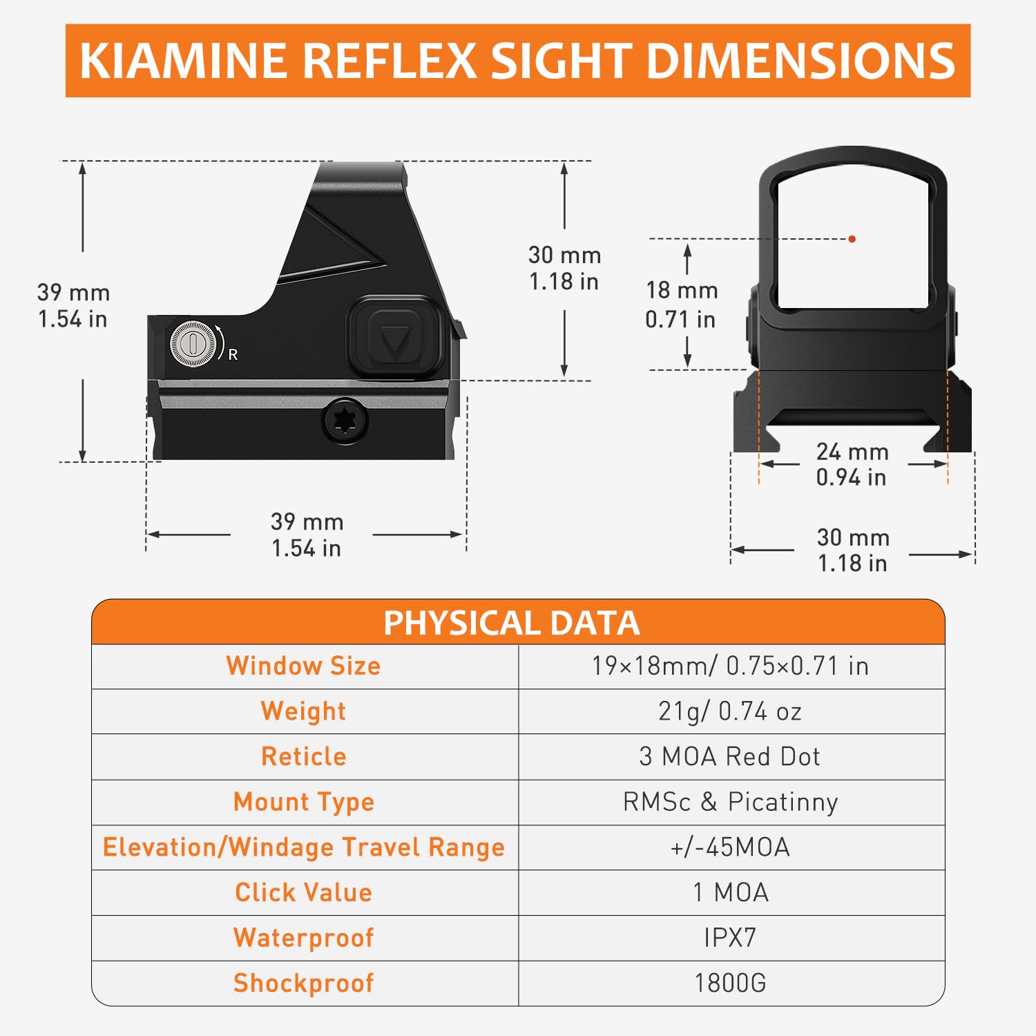 Motion Awake Red Dot Sight - Compact 3 MOA Micro Open Reflex Sight for Pistols & Shotguns | Perfect for Tactical Shooting, Hunting & Home Defense