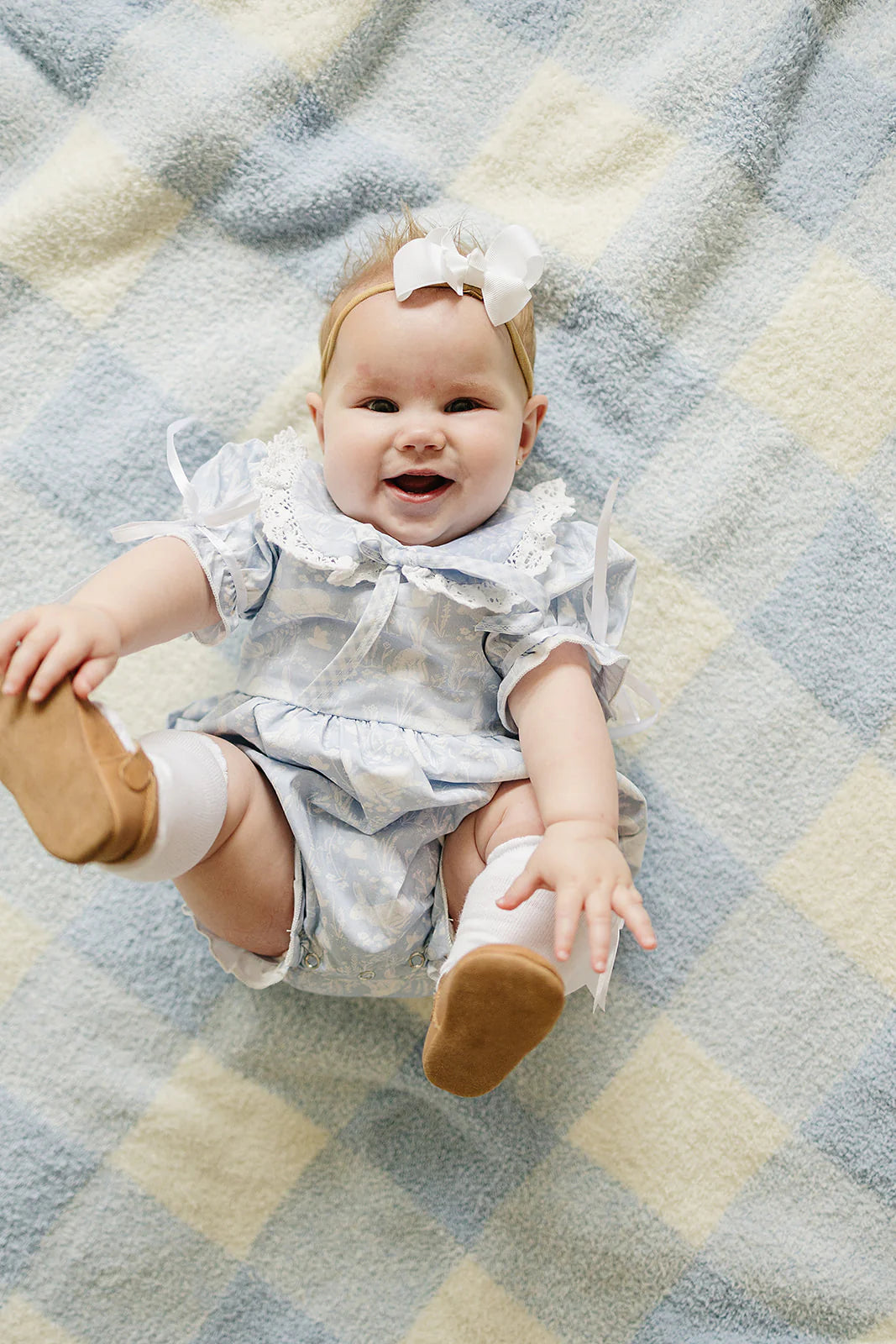 Blue Bunny Bubble Romper - Adorable Baby Jumpsuit for Boys & Girls | Perfect for Playtime, Photoshoots & Special Occasions