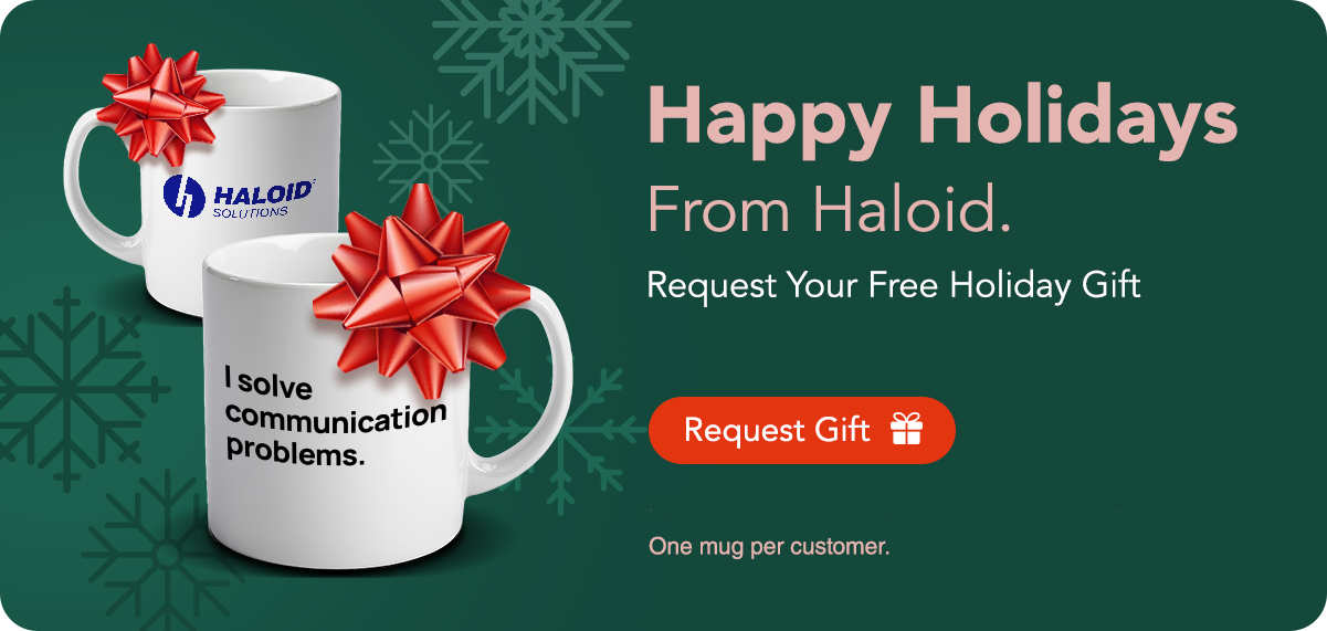 Haloid Solutions Branded Coffee Mug - Perfect for Office, Meetings & Corporate Gifts | Premium Quality Ceramic Cup with Inspirational 'I Solve Communications Problems' Quote | Ideal for Tea, Coffee & Hot Beverages