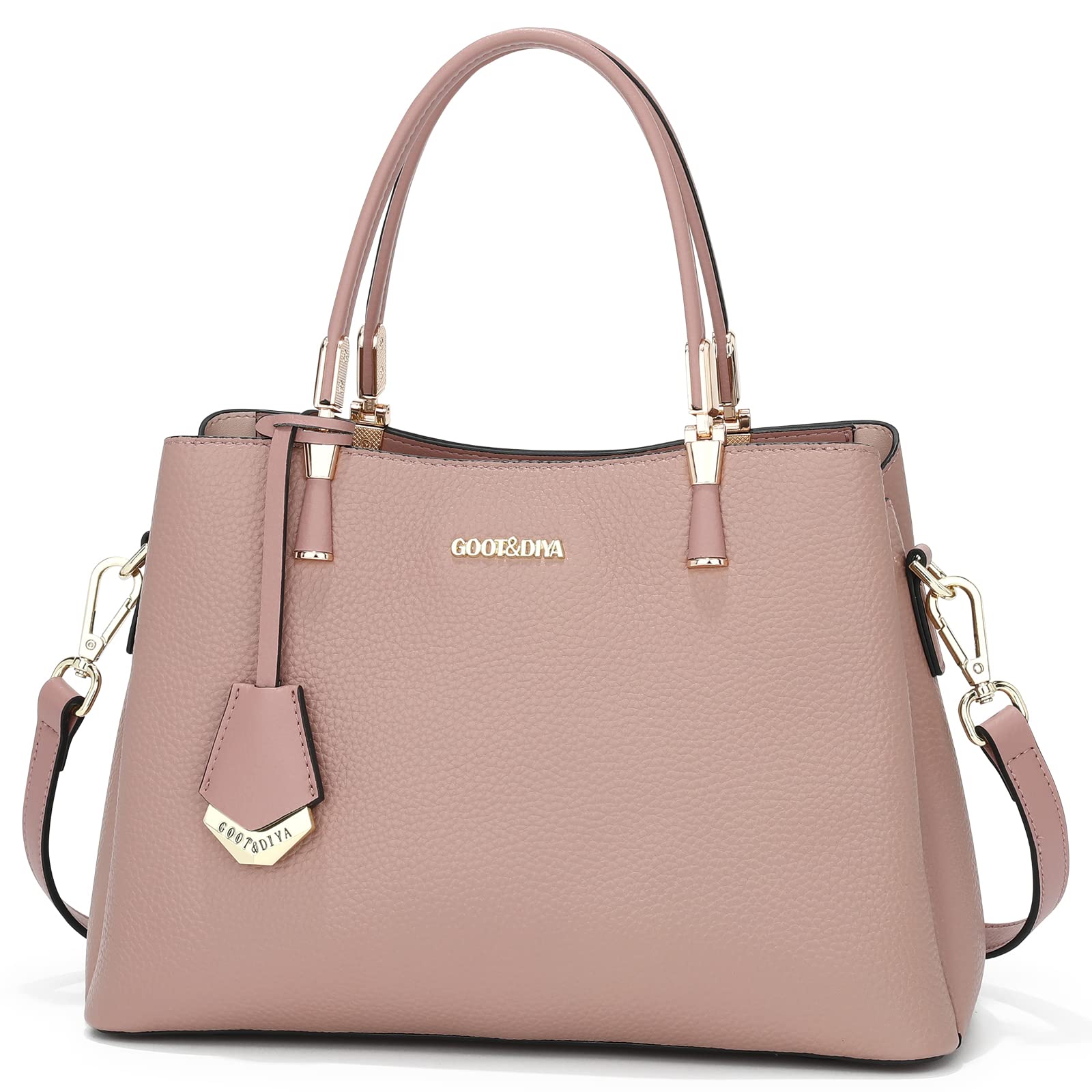 GOOT&DIYA Stylish Women's Purses 2023 - Genuine Leather Designer Satchel, Top Handle Shoulder Tote Handbags for Work, Travel & Everyday Use