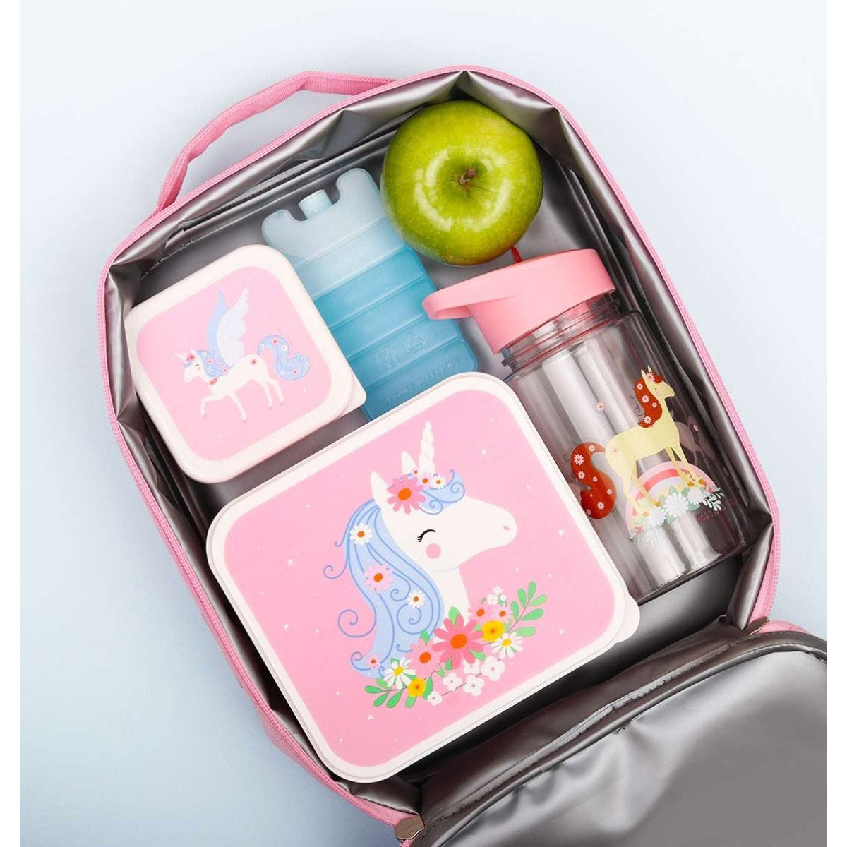 A Little Lovely Company Unicorn Cool Bag - Stylish Insulated Lunch Box for Kids, School, Picnics & Outdoor Activities
