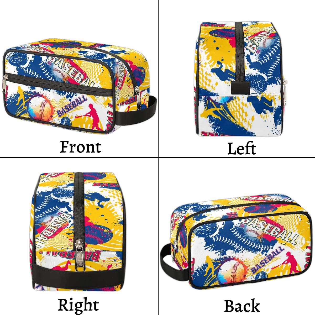 Waterproof Travel Toiletry Bag for Women & Men - Lightweight Cosmetic Organizer with Handle & Zip Pockets - Perfect for Gym, Beach, Camping & Baseball Games
