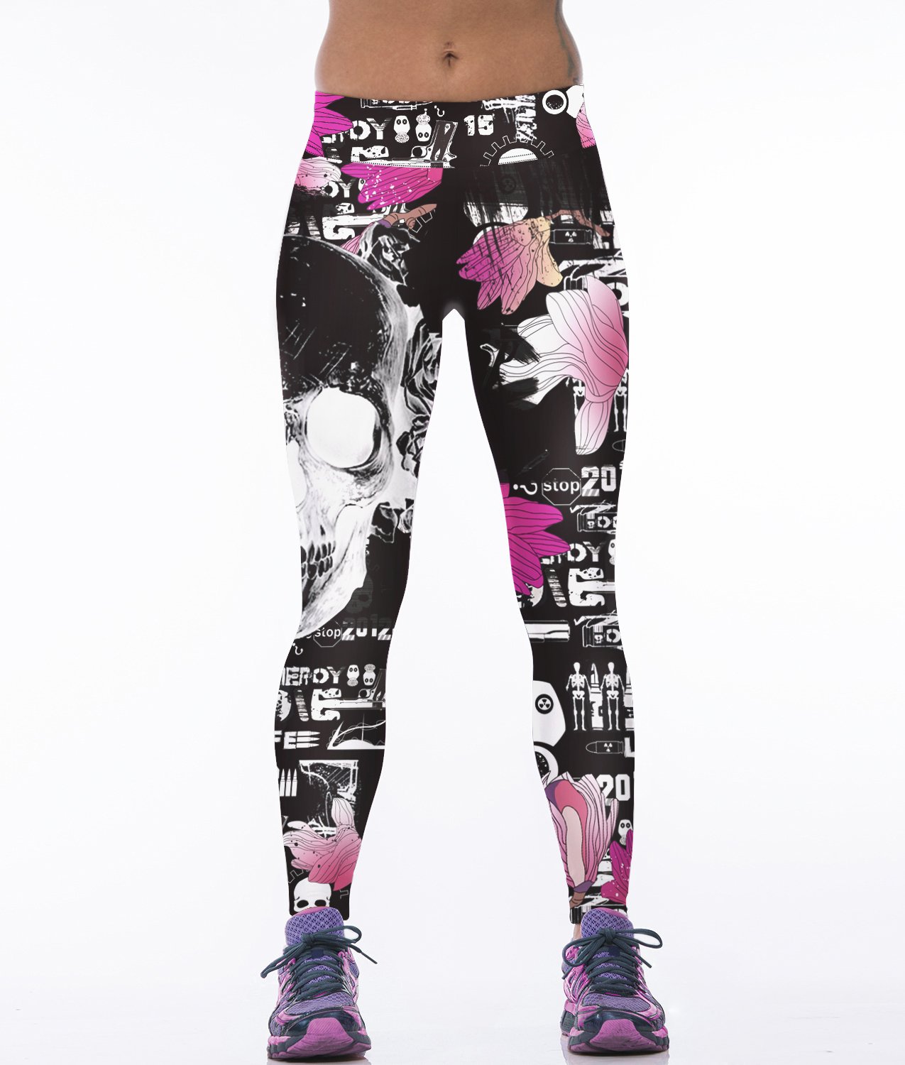 3D Printed High Waist Yoga Pants for Women - Breathable Workout Leggings for Running, Gym & Lounge Wear