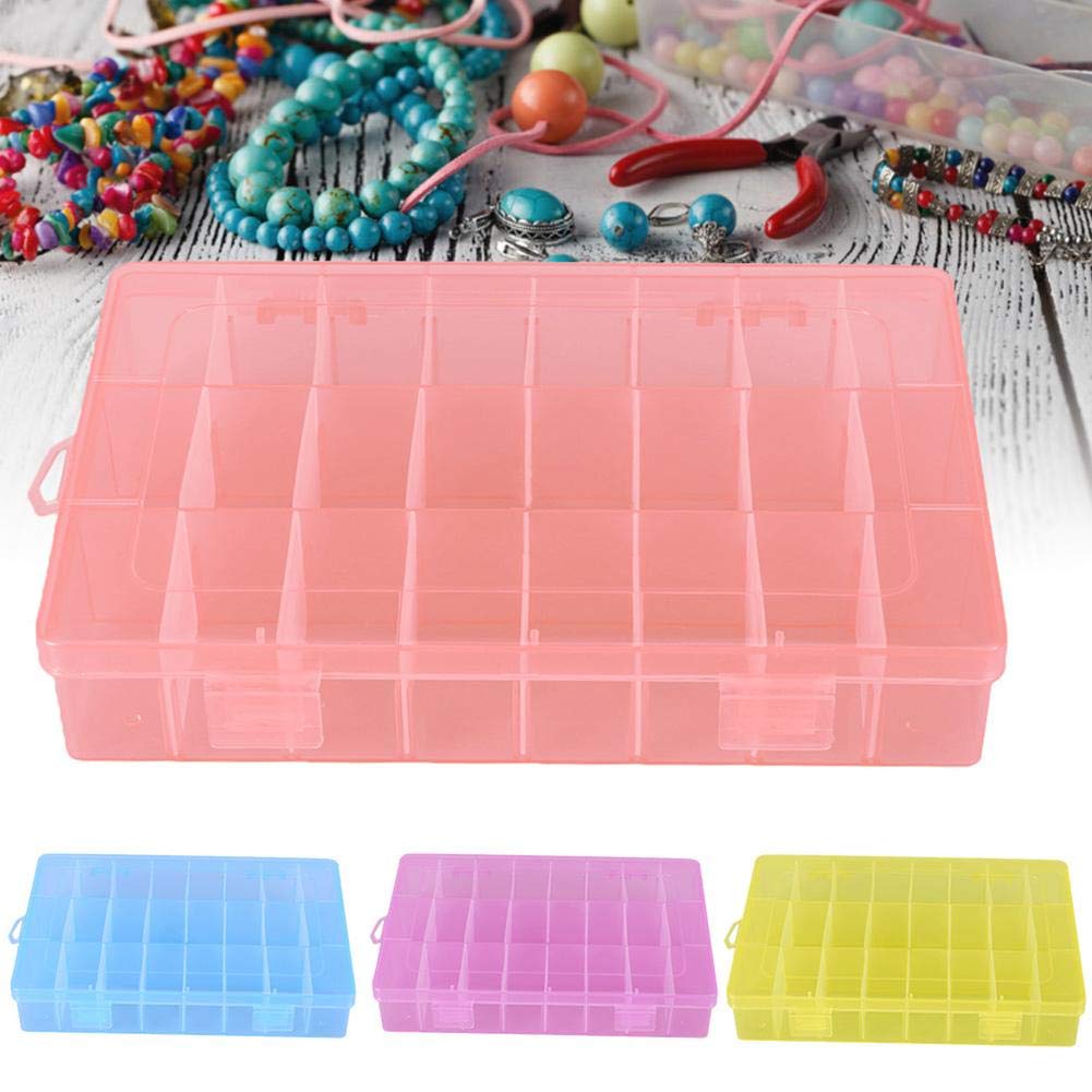 4-Piece Plastic Jewelry Storage Box Organizer for Beads, Rings, Earrings - Perfect for Travel, Home & Gift Organization