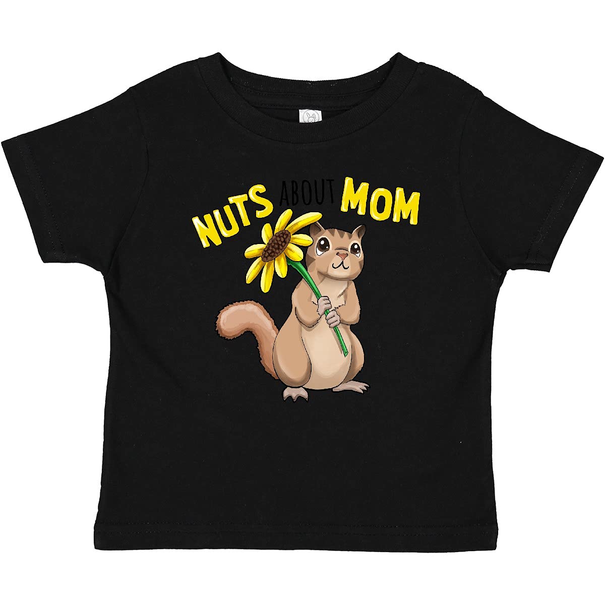 Buy Inktastic Nuts About Mom Cute Chipmunk with Sunflower Baby T-Shirt | Adorable Animal Graphic Tee for Toddlers & Infants | Perfect for Mother's Day, Family Photos & Casual Outings