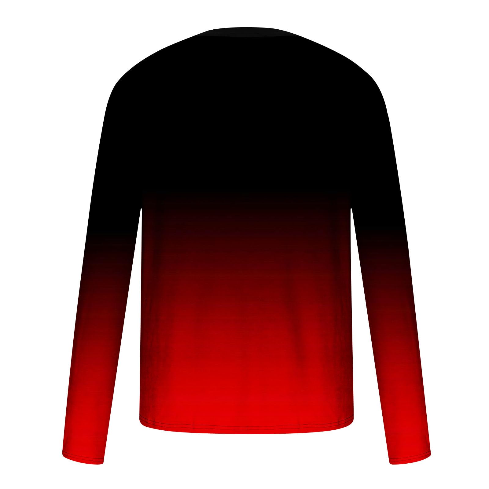 Muscularfit Men's Long Sleeve Graphic Pullover Sweatshirt - Casual Gradient Color Loose Fit Athletic Tee for Fall Fashion | Gym, Workout, Streetwear & Everyday Wear