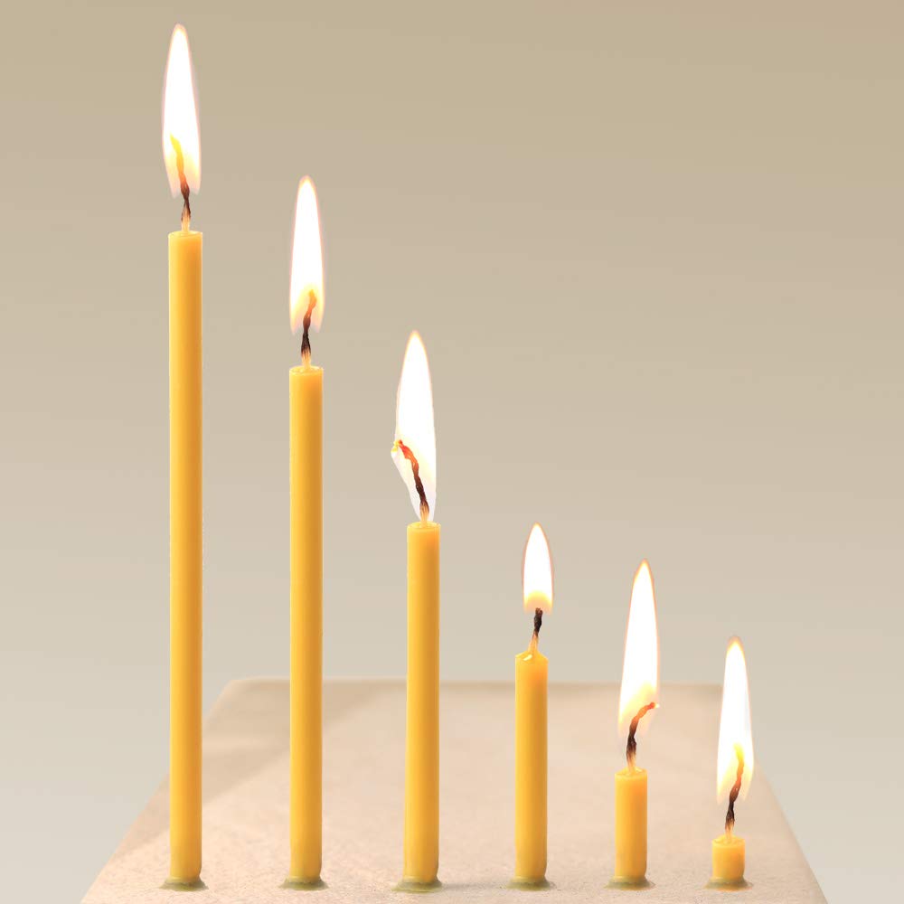 Premium 1980g Beeswax Altar Candles - Church Quality Thin Ritual Candles (500 Count) for Religious Ceremonies, Meditation & Home Decor - 36261