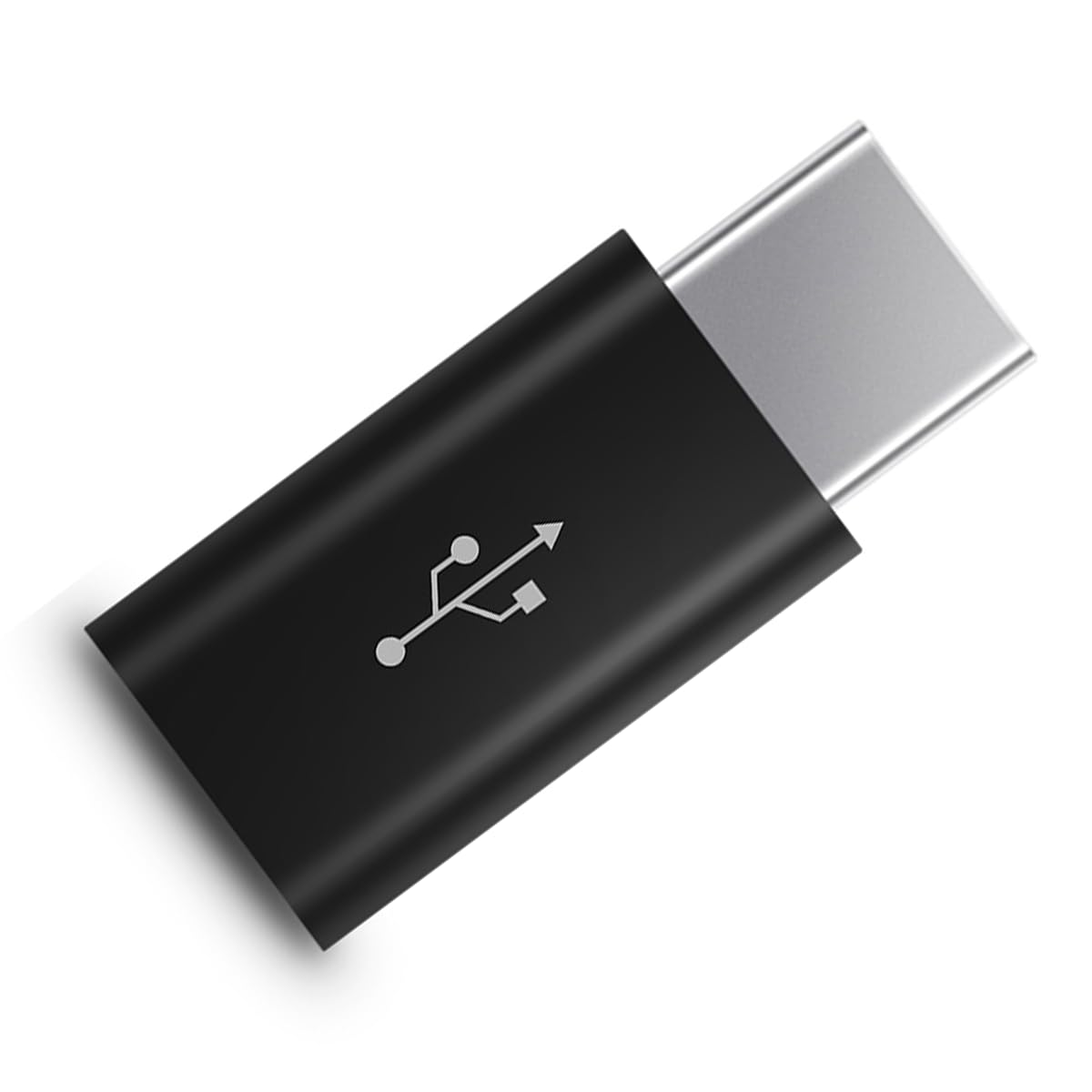 RUITEXUN Micro USB to USB C Adapter - 2 Pack USB Type C Male to Micro USB Female Converter - Fast Charging & Data Sync for Samsung Galaxy, Android Phones, Tablets - Perfect for Travel, Office & Home Use (Black)