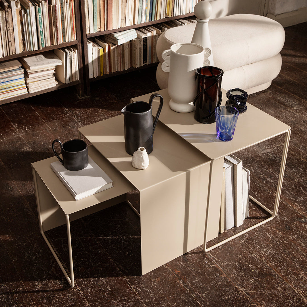 Stylish Cluster Tables Set of 3 - Modern Nesting Side Tables for Living Room, Bedroom & Office - Perfect for Small Spaces & Home Decor