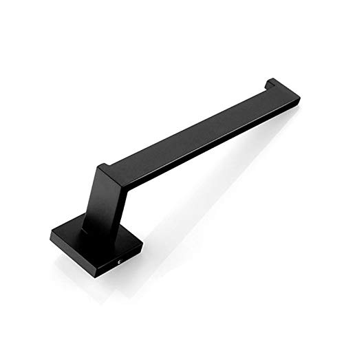 SSOSEG Stainless Steel Black Wall-Mounted Bathroom Towel Bar Holder - Perfect for Modern Bathrooms, Spas, and Guest Rooms