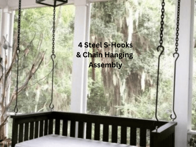 Kiawah Swing Bed - Premium Outdoor Porch Swing with Weather-Resistant Cushions - Perfect for Patio, Garden, and Backyard Relaxation