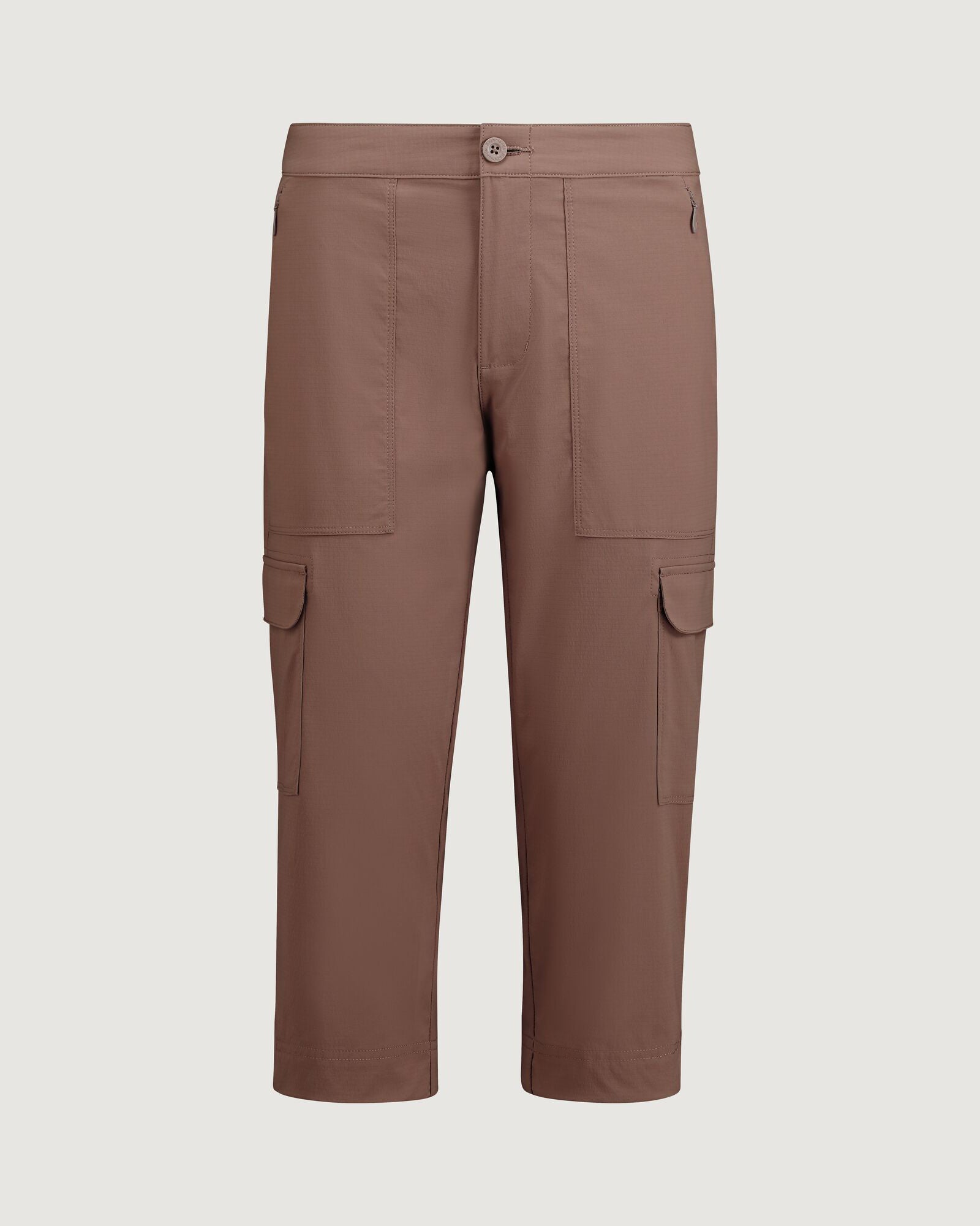 Women's Miro 3/4 Length Yoga Pants - Comfortable High Waisted Lounge Pants for Workout, Running & Casual Wear - Taupe Color