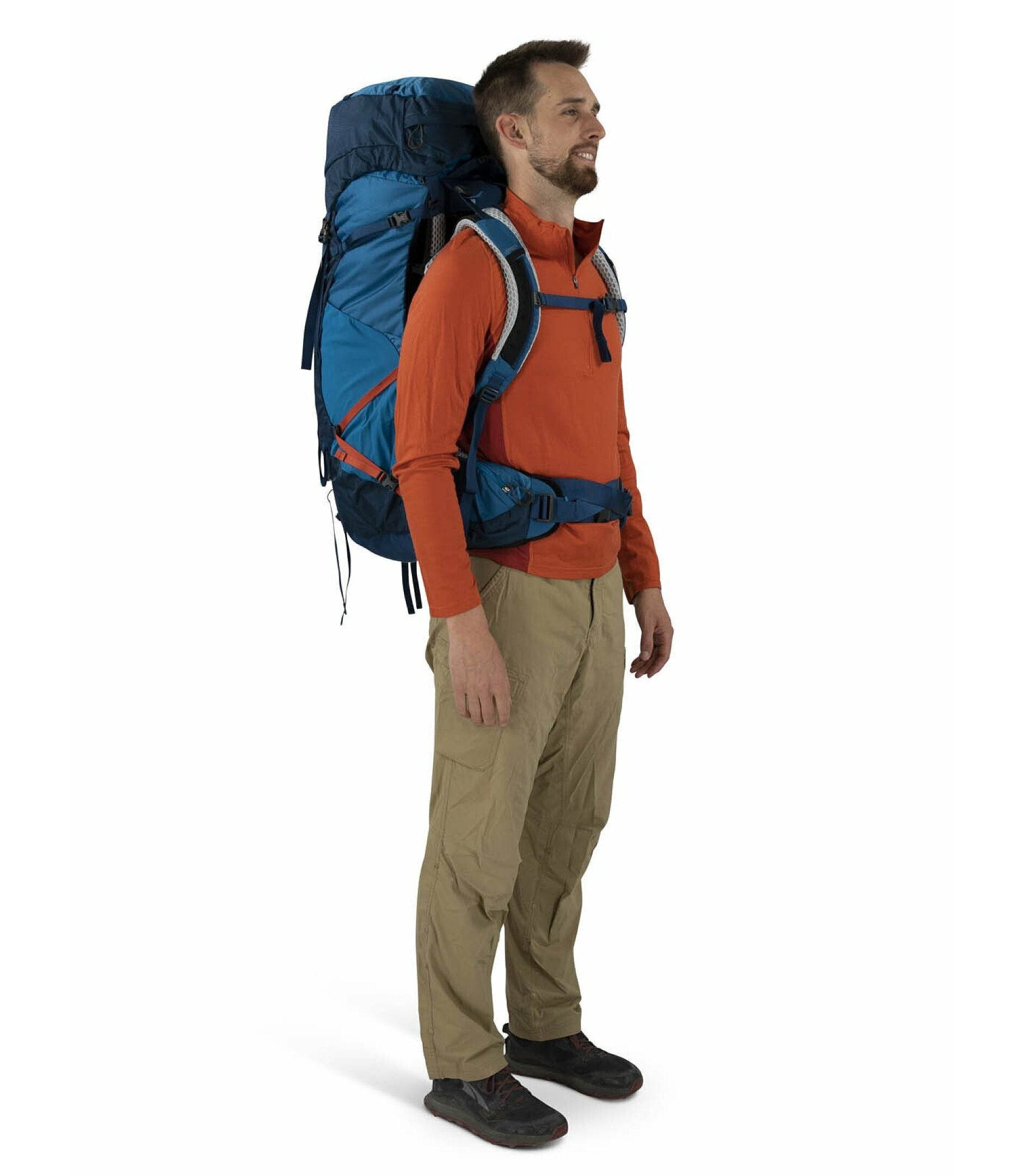 Osprey Men's Atmos AG LT 65 Backpack - Lightweight Hiking Pack for Outdoor Adventures, Camping & Travel