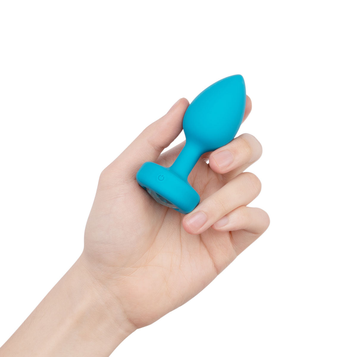 B Vibe Vibrating Jewel Plug - Small & Medium Sizes - Aqua Blue - Anal Pleasure Toy for Couples & Solo Play - Perfect for Spicing Up Your Sex Life & Intimate Moments
