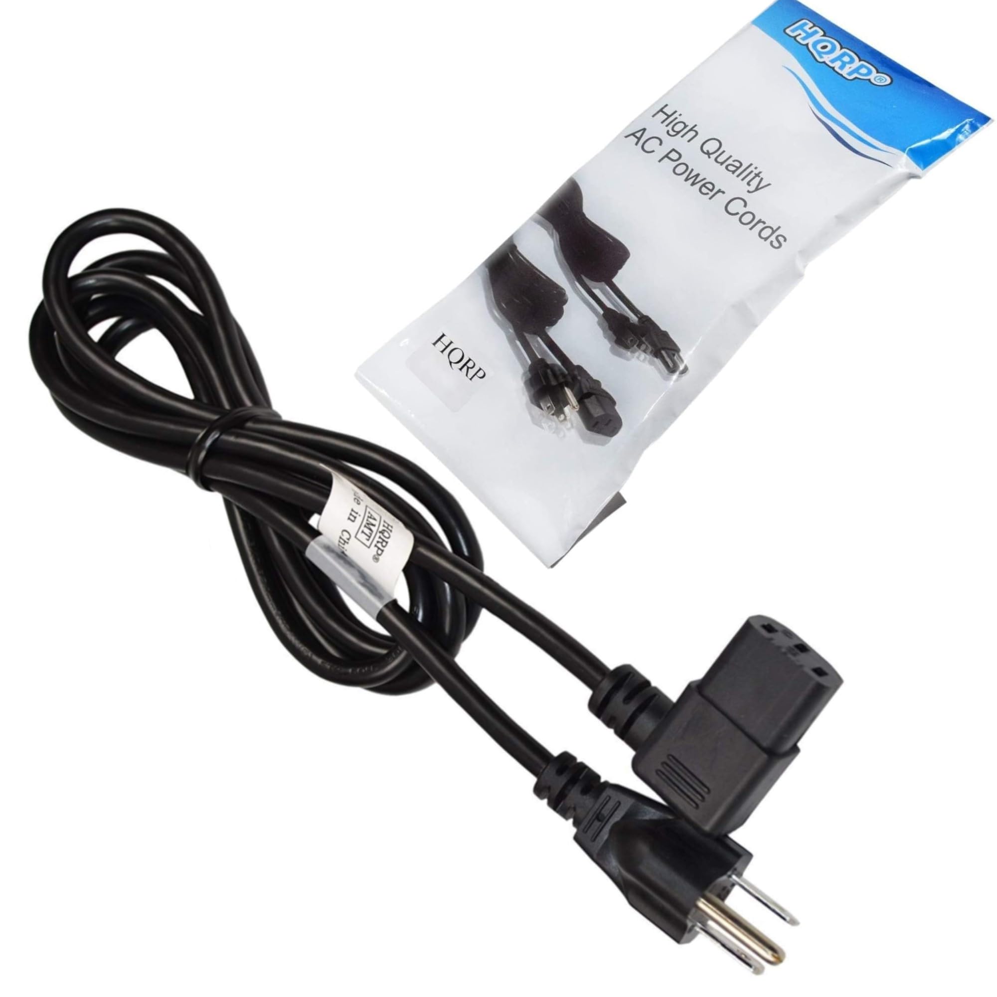 HQRP AC Power Cord for LG 42PC5DC/42PC5D/42PG20 Series TVs - Replacement Mains Cable for Home Theater & Office Use