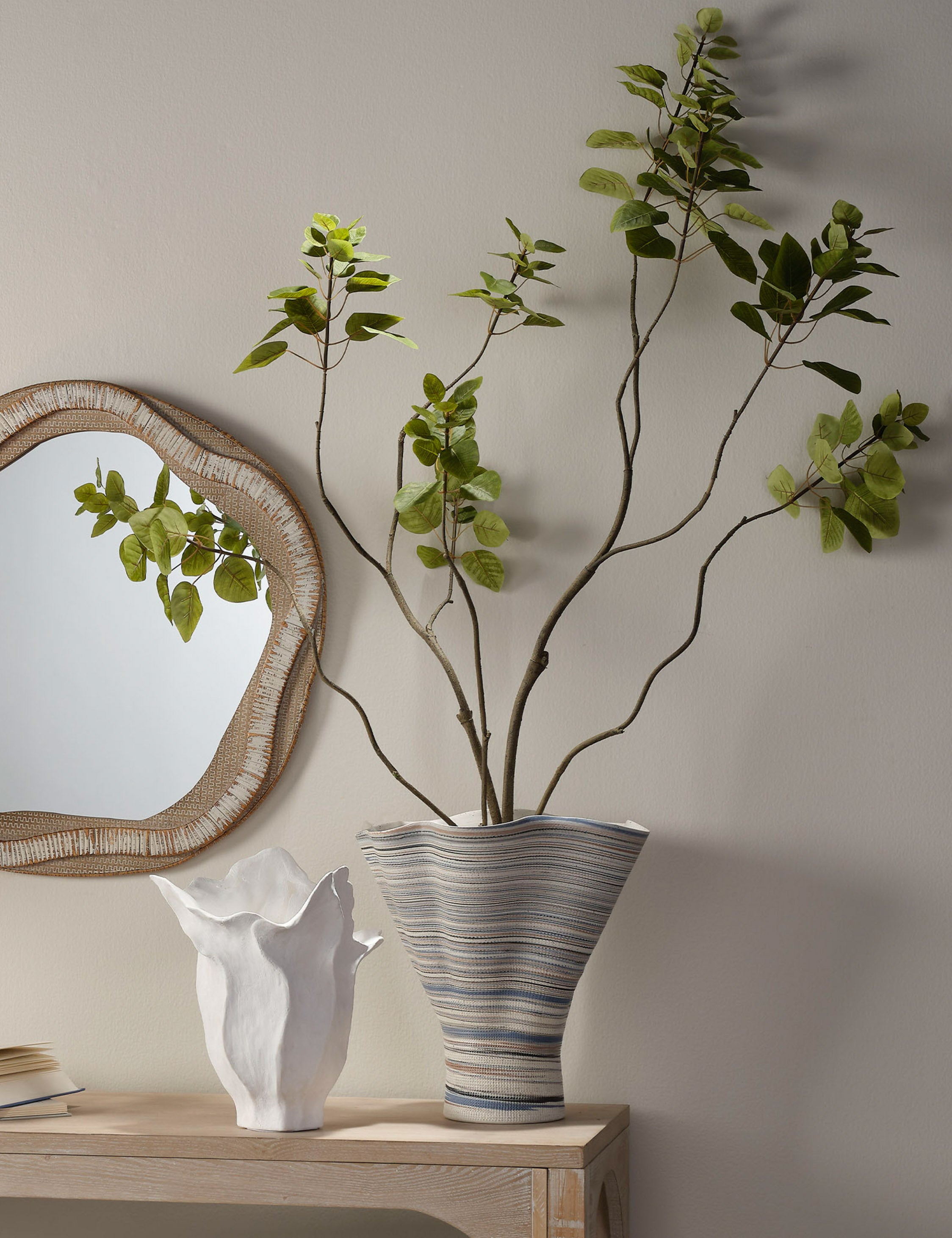 Handmade Caliza Vase - Elegant Ceramic Home Decor for Living Room, Dining Table, and Wedding Centerpieces