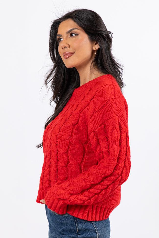 Cozy Cable Knit Crew Neck Sweater for Women - Soft Winter Pullover - Perfect for Casual Outfits, Office Wear & Holiday Gatherings